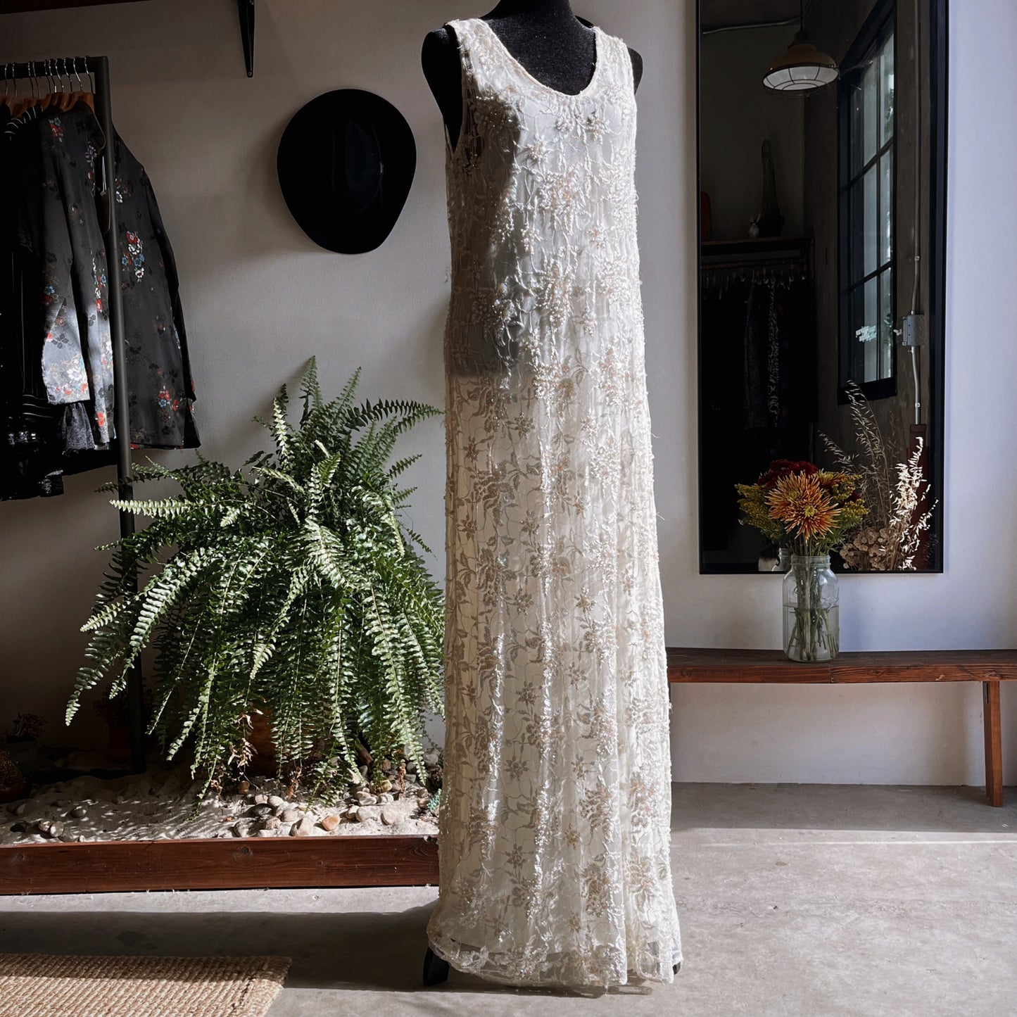 1990s Vintage Bryan Emerson Lace Slip Dress (2 Piece)