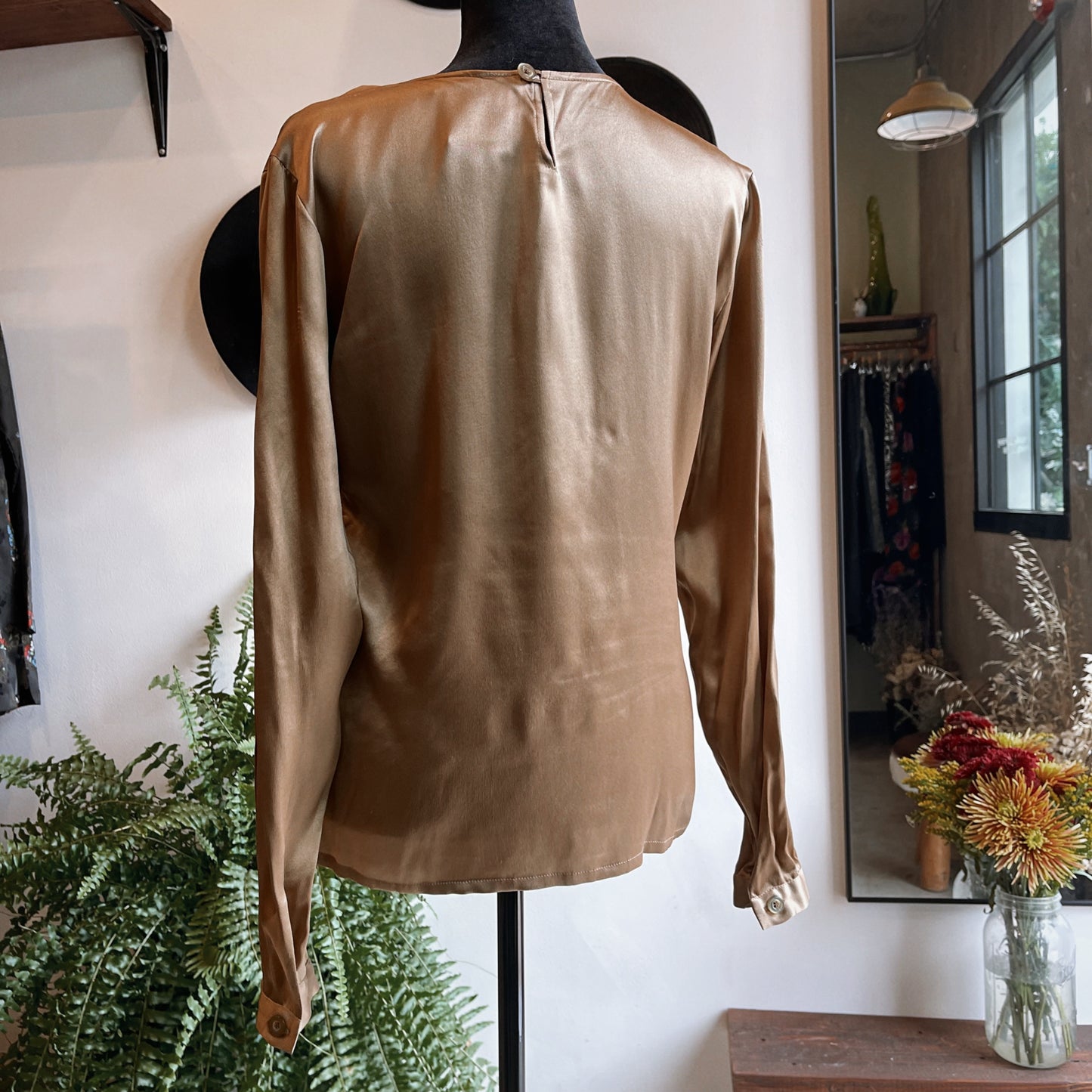 1980s Vintage Yves Saint Laurent Silk Blouse