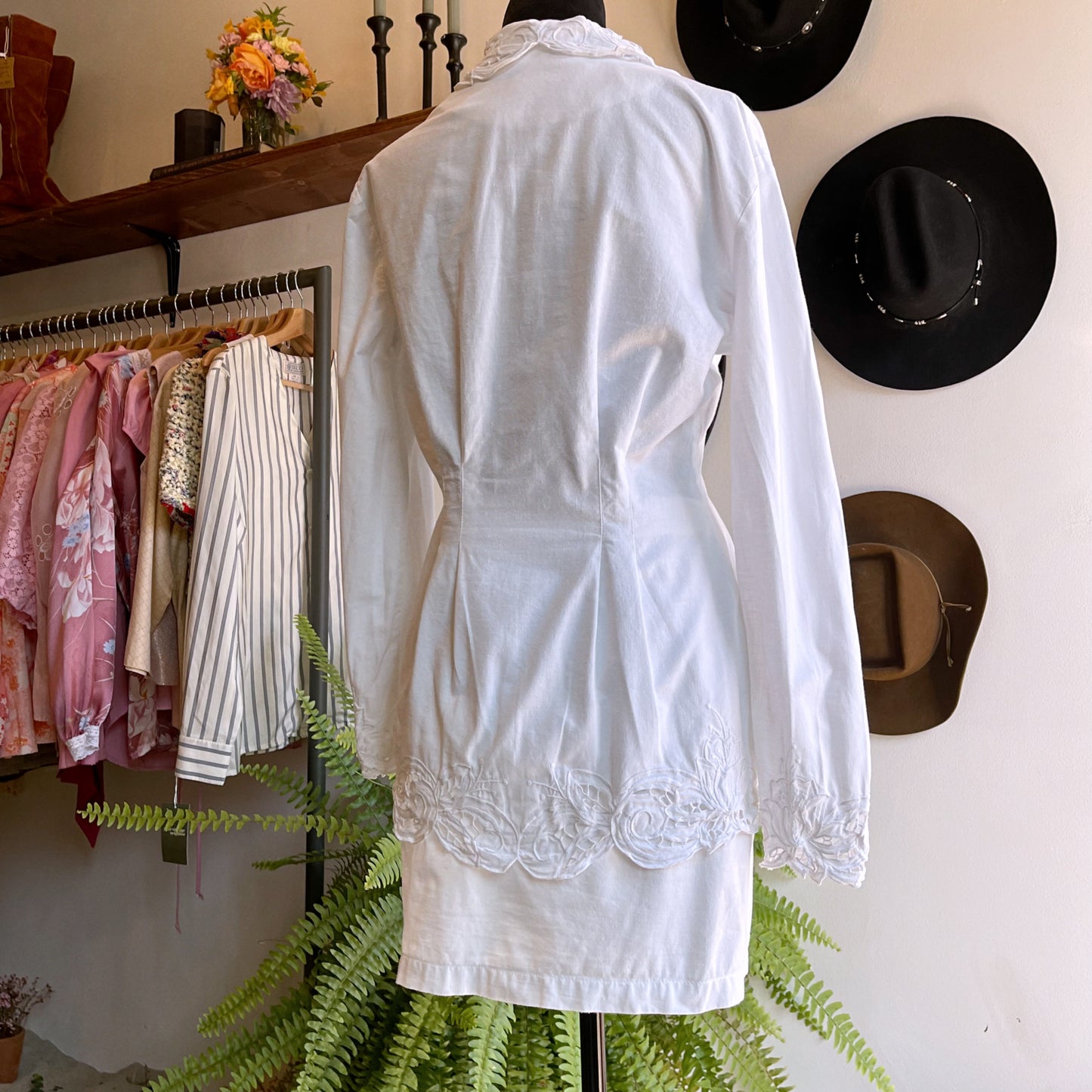 80’s Vintage I. Magnin Nancy Johnson Cotton Skirt Set