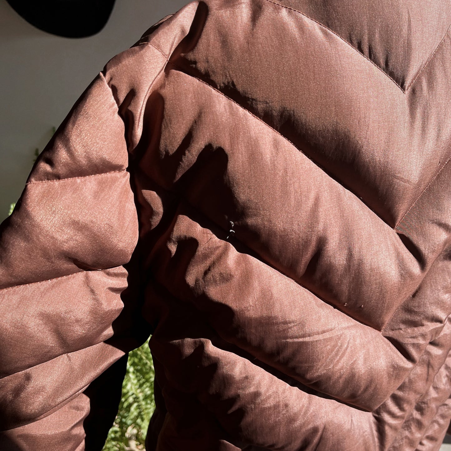 Vintage Bill Blass Cacoon Down Quilted Brown Jacket