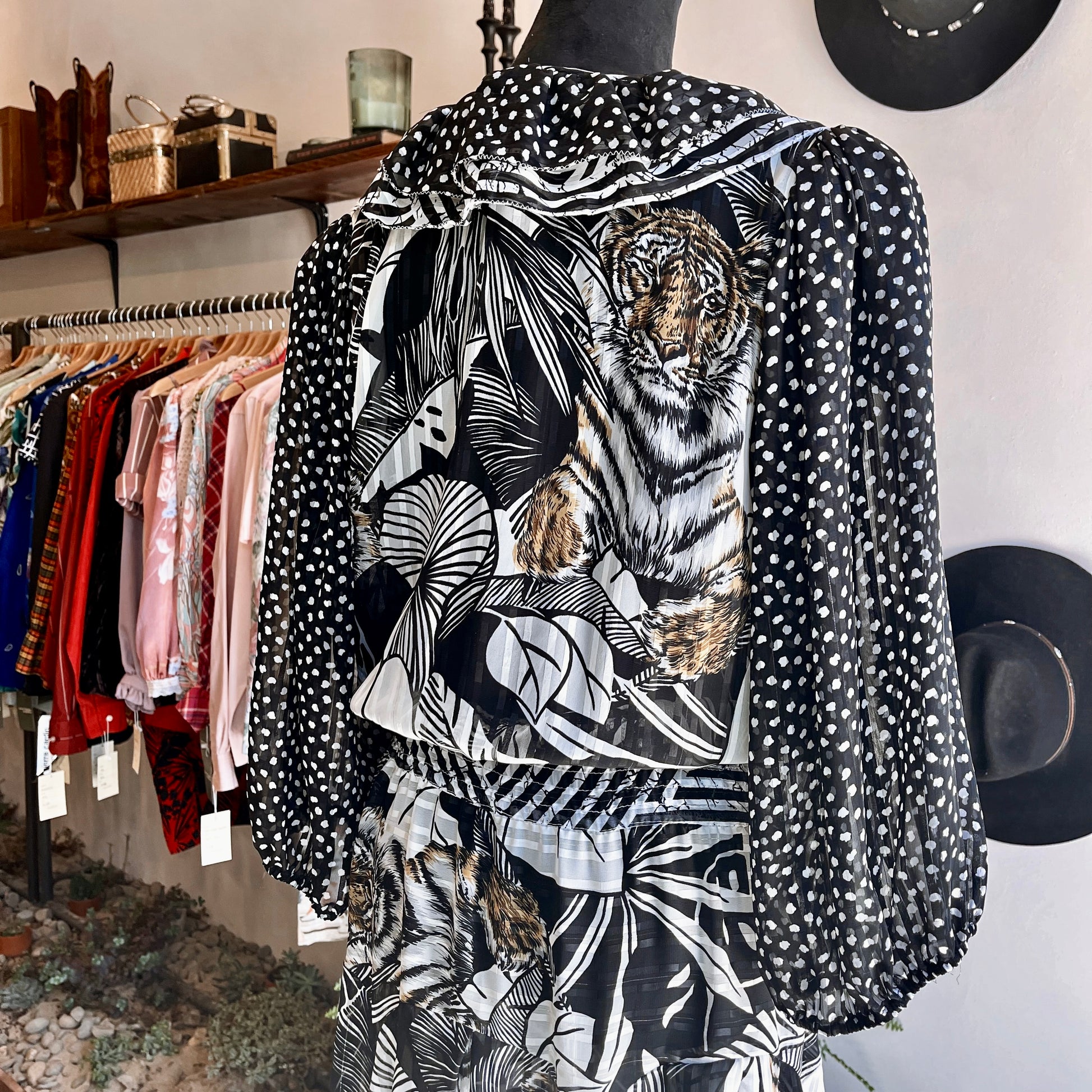 Vintage Diane Freis Boho Safari Dress 80's Vintage Diane Freis Boho Safari Dress 80's