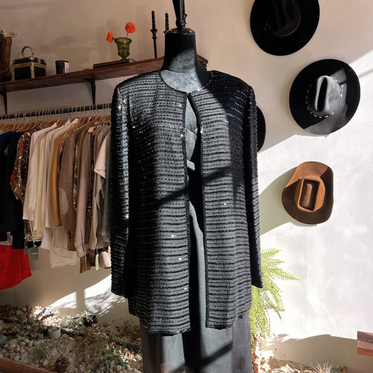 Vintage Giorgio Armani Bergdorf Goodman Silk Beaded Jacket 90’s