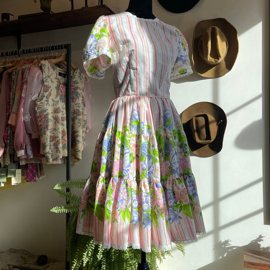 70’s Vintage Rockmount Western Floral Dress