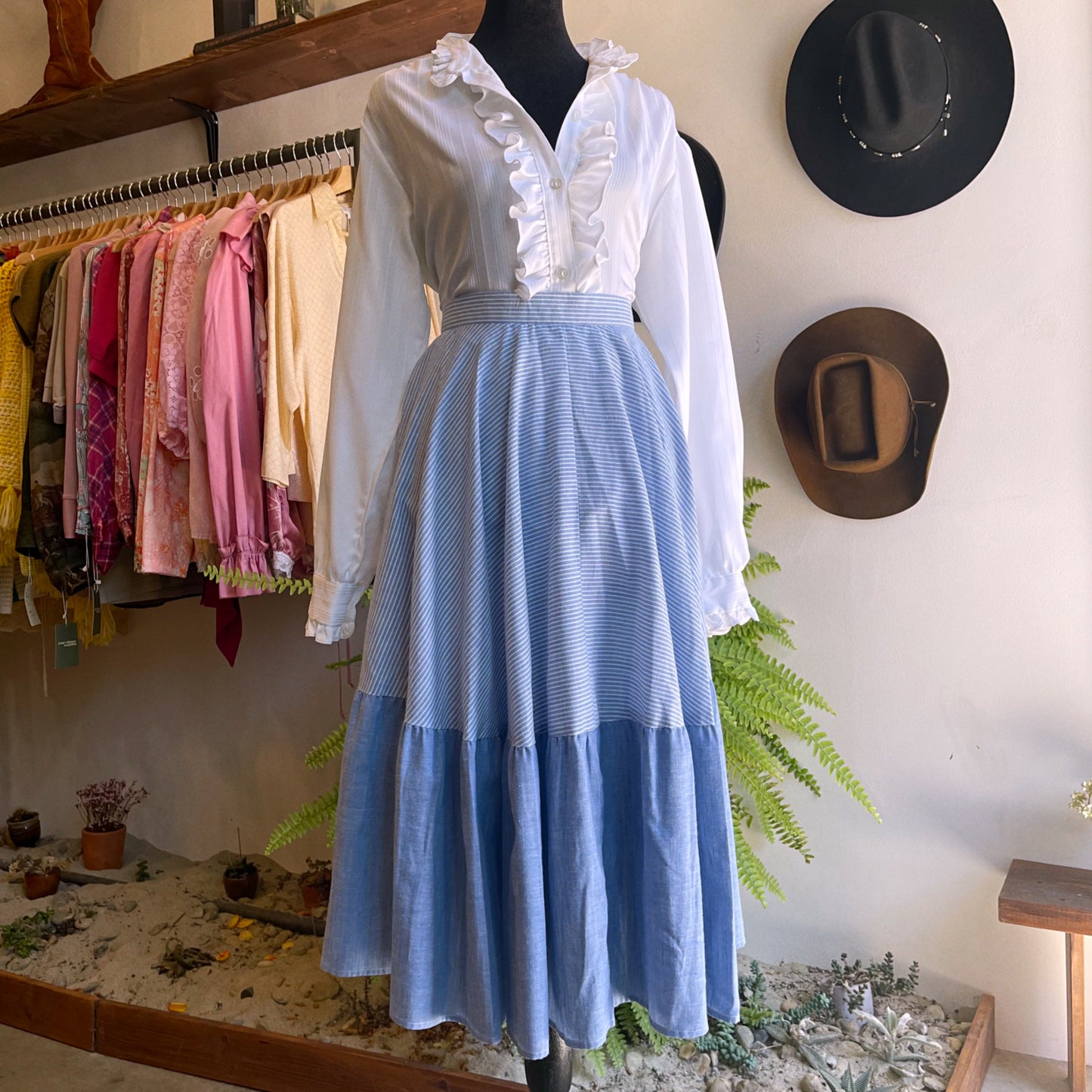 1960s Handmade Vintage Cotton Skirt 26