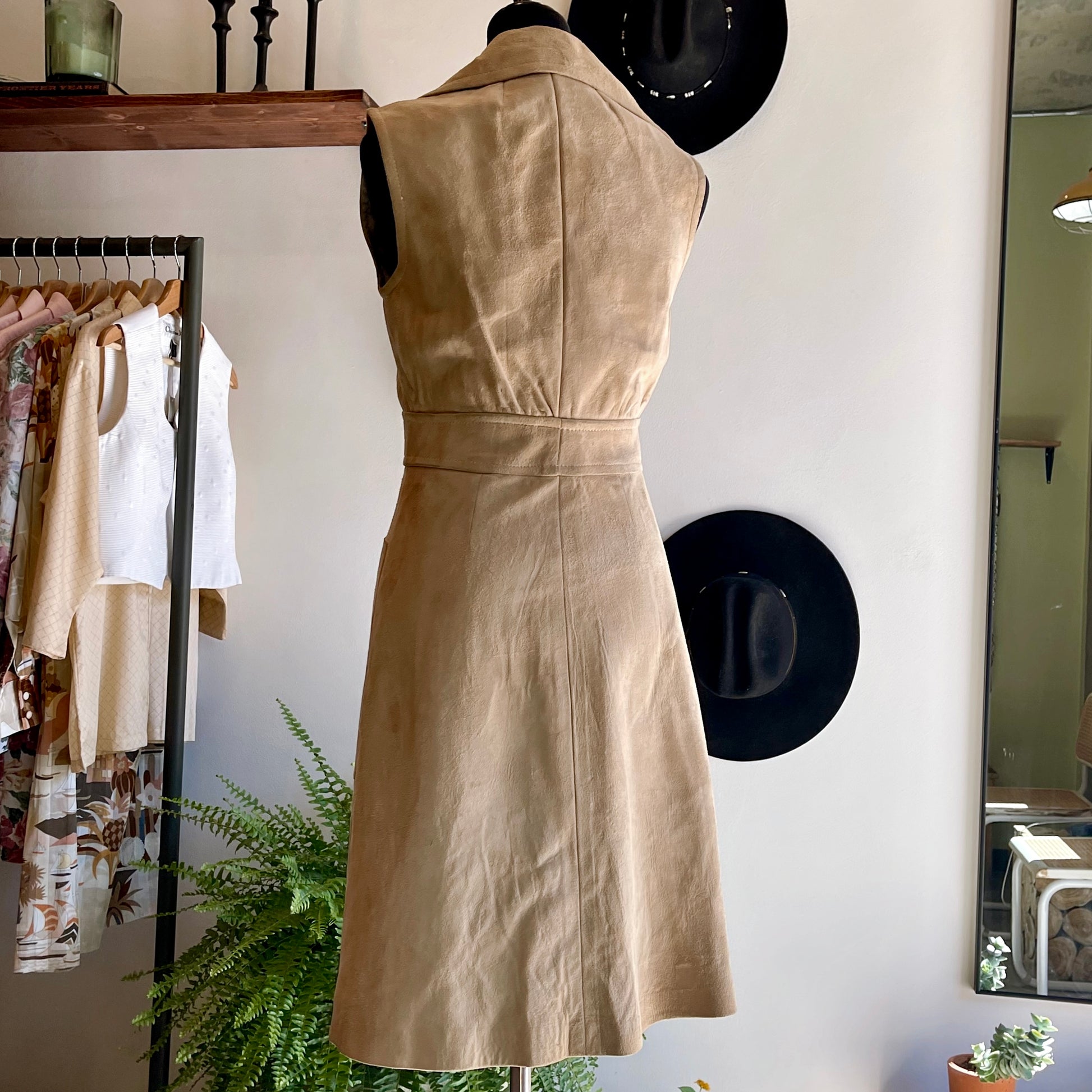 Vintage 70’s Morton Myles for Smith and Jones Suede Vest Dress - Your Vintage Neighbor