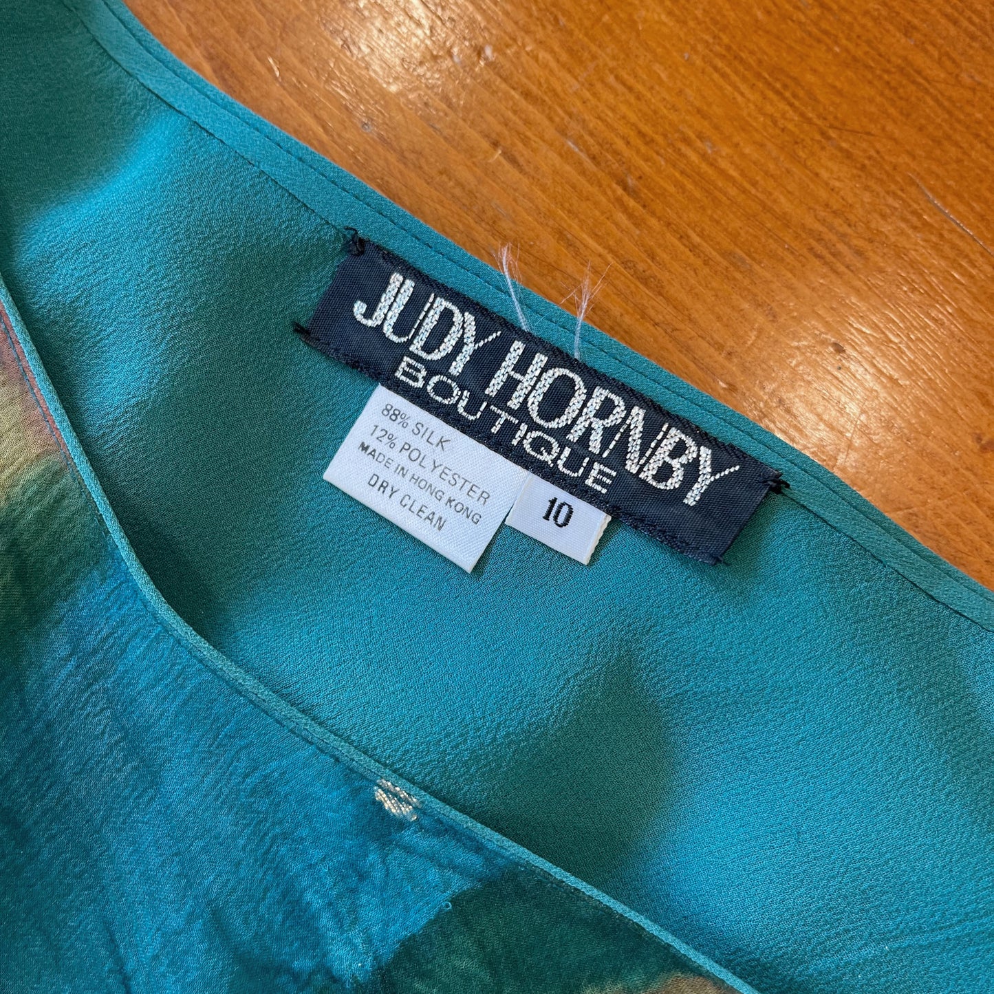 RESERVED 1980s Vintage Judy Hornby Silk Dress