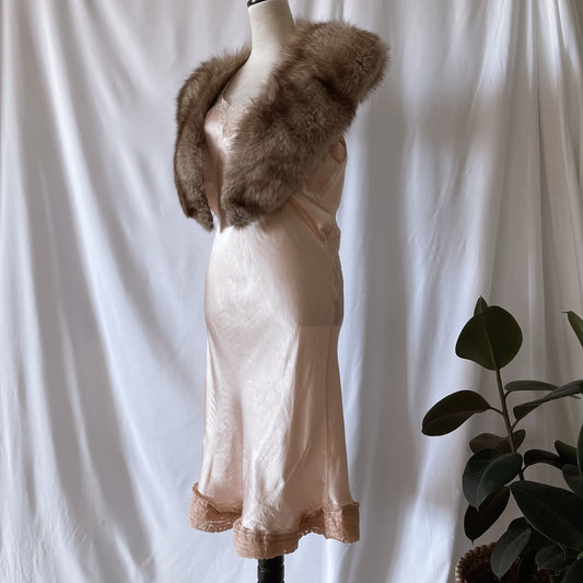 Antique Bias Cut Slip Dress 1930s