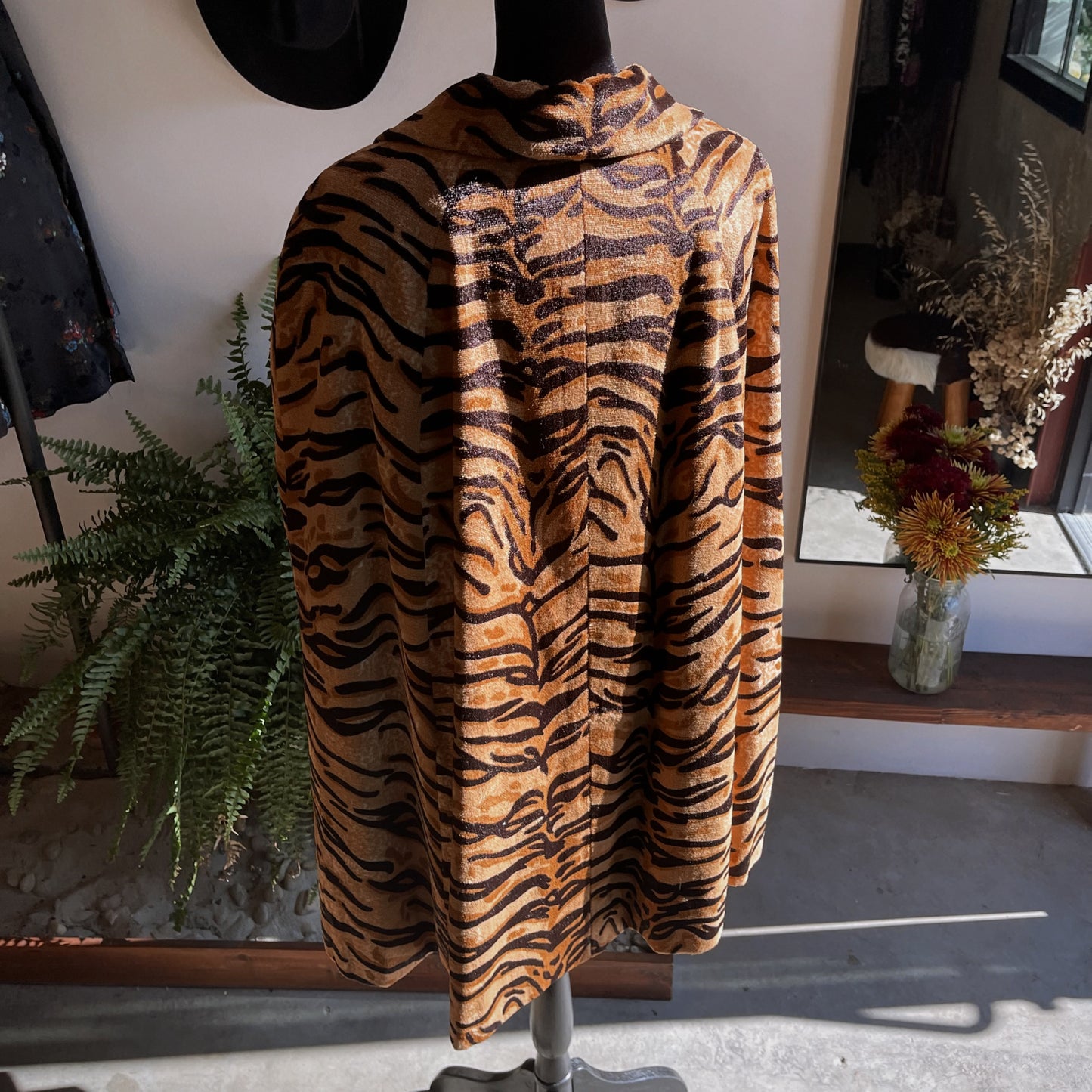 1960s Vintage Animal Print Cape