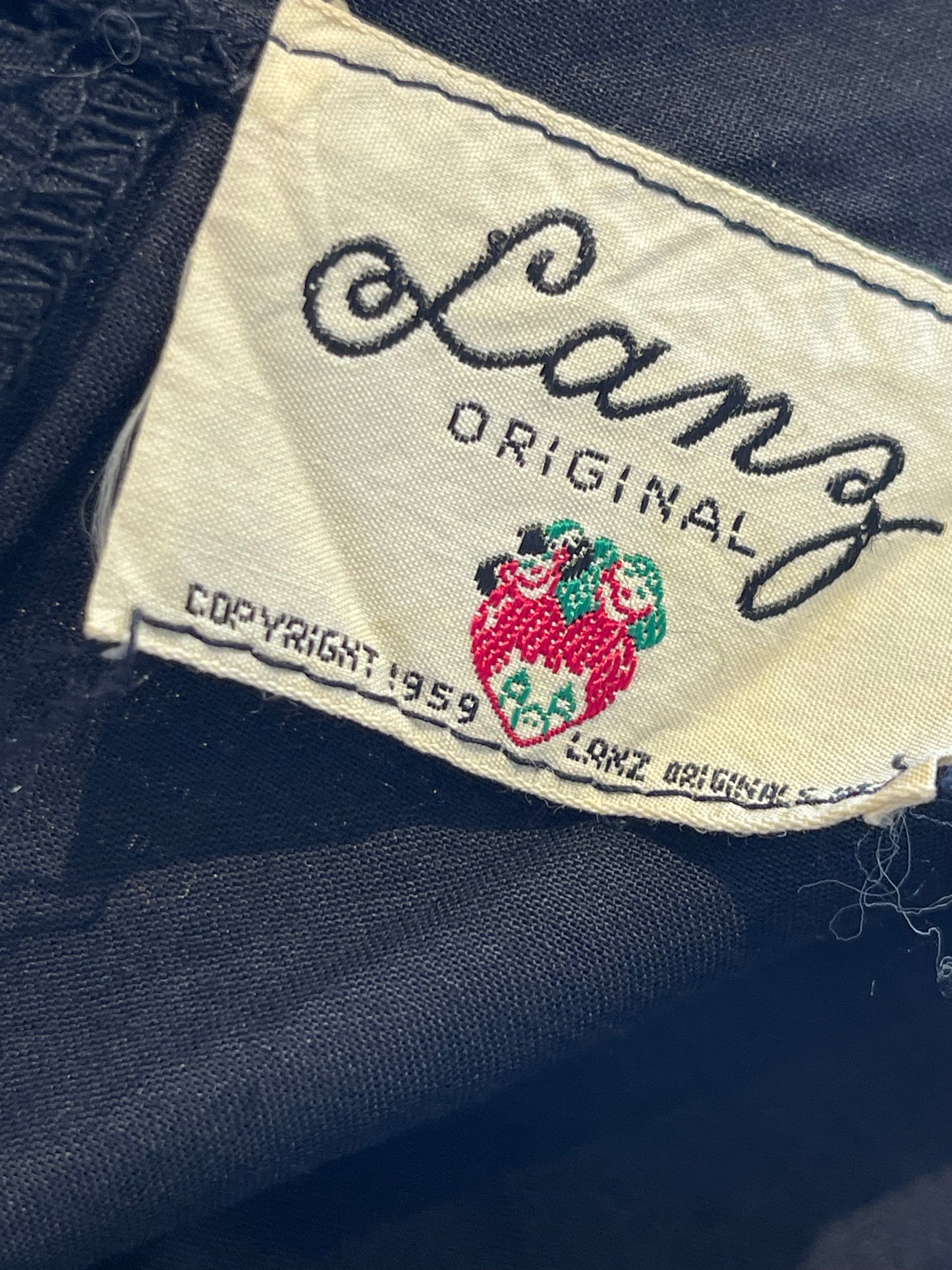 1950s Vintage Lanz Original Black Dress