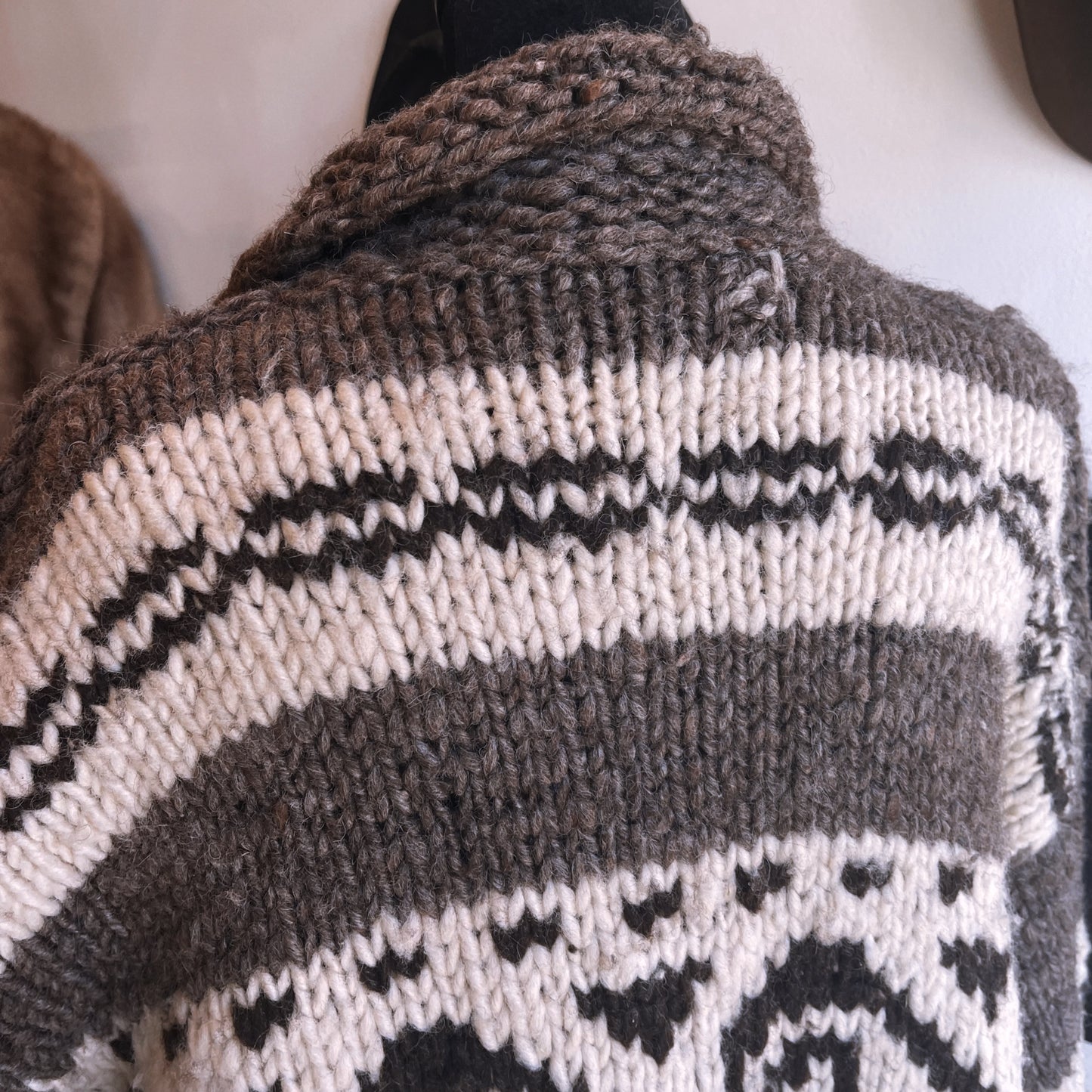 Vintage Cowichan Chunky Knit Oversized Sweater