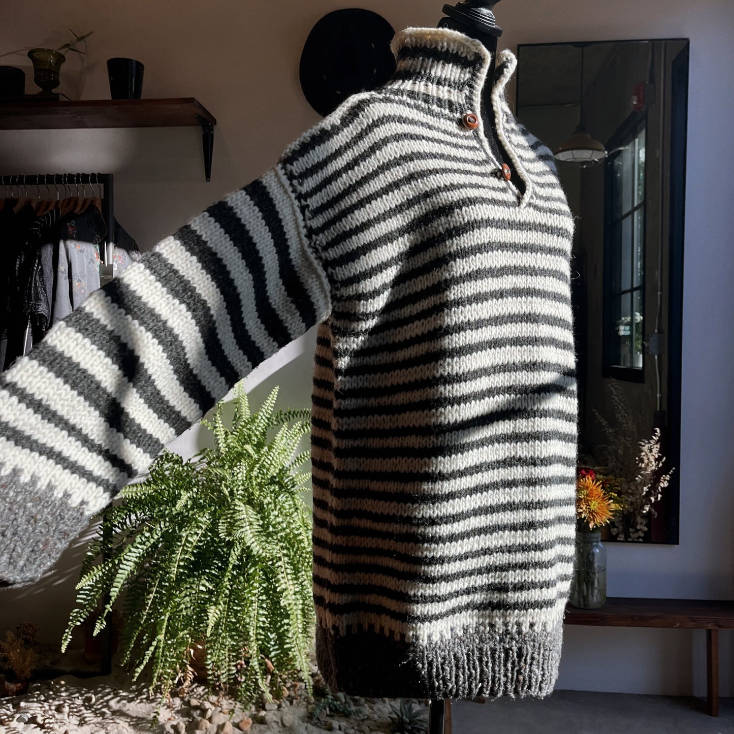 Vintage Knit Oversized Wool Sweater