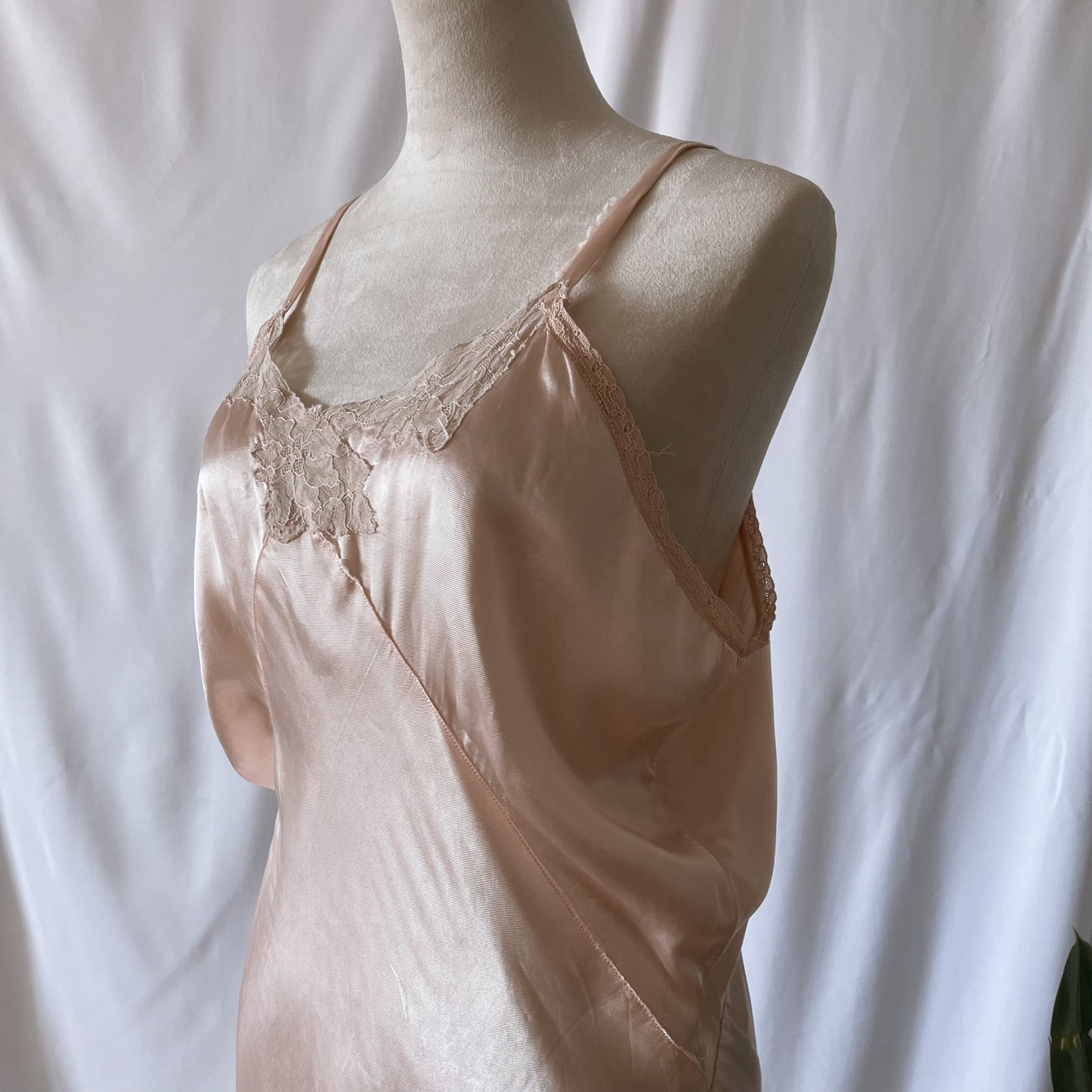 Antique Bias Cut Slip Dress 1930s