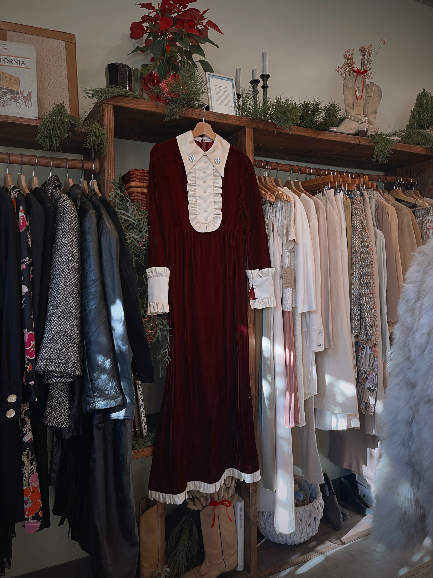 1960s Vintage Velvet Tuxedo Hostess Dress for the Holidays