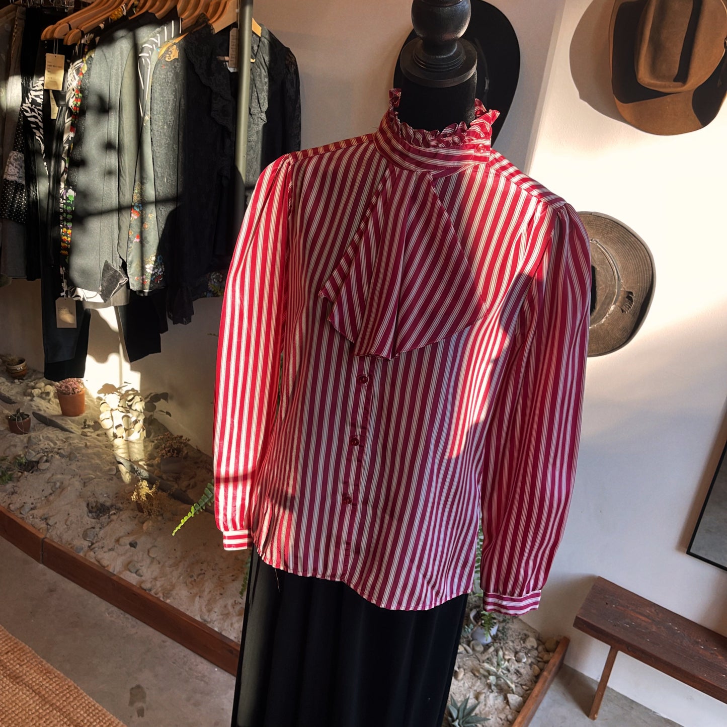 1980s Jonathan Martin Striped Blouse
