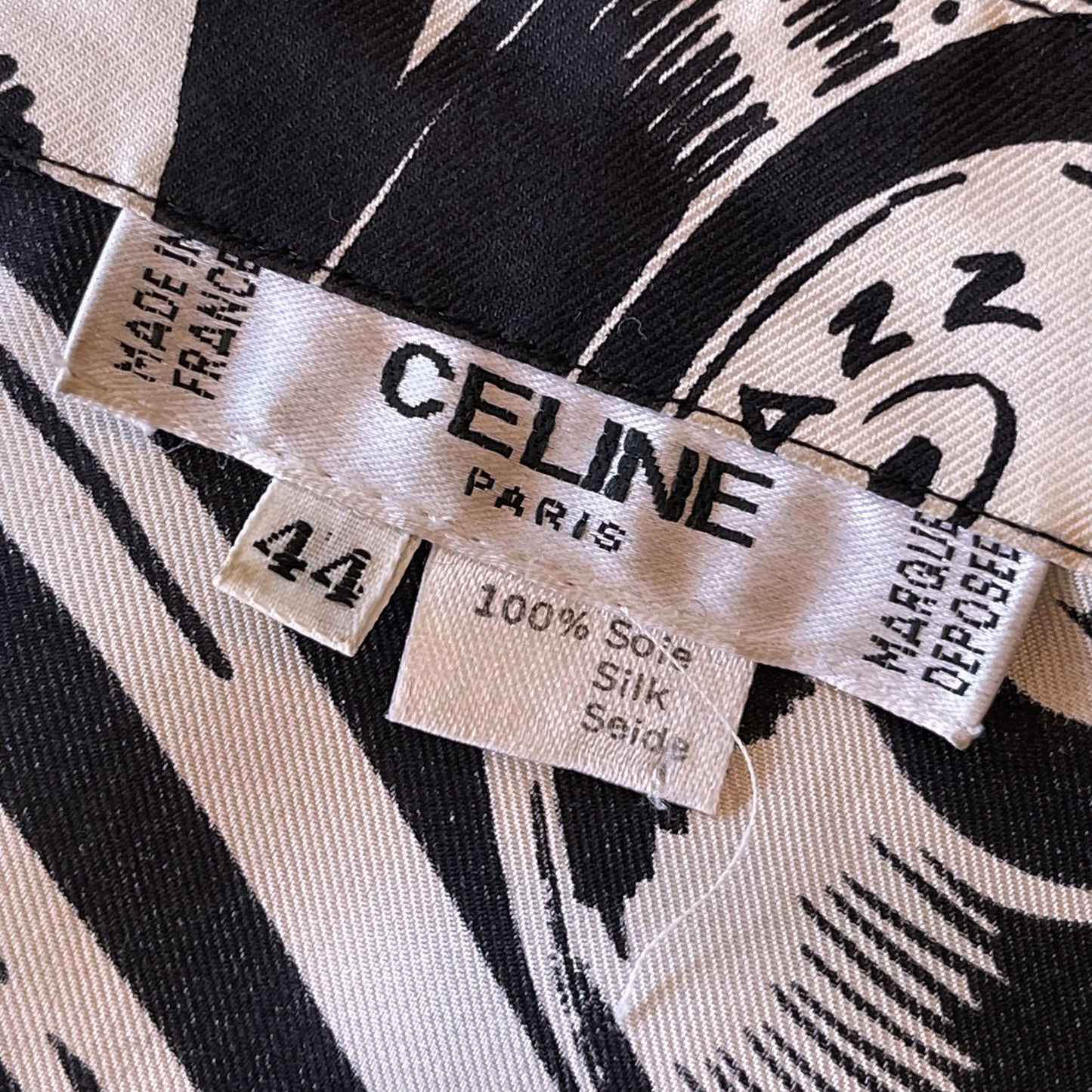 1980s Vintage Celine Paris Silk Blouse