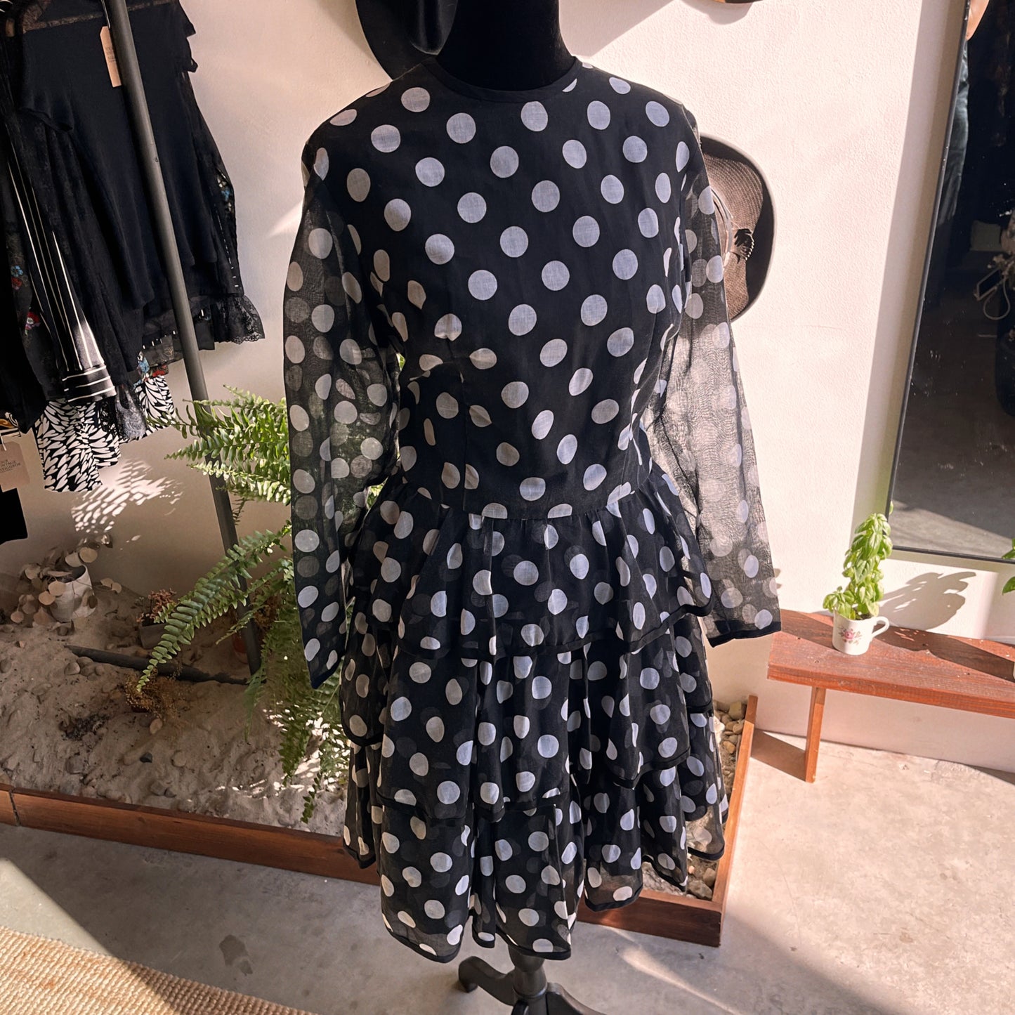 1970s Mr Mench Polka Dot Dress