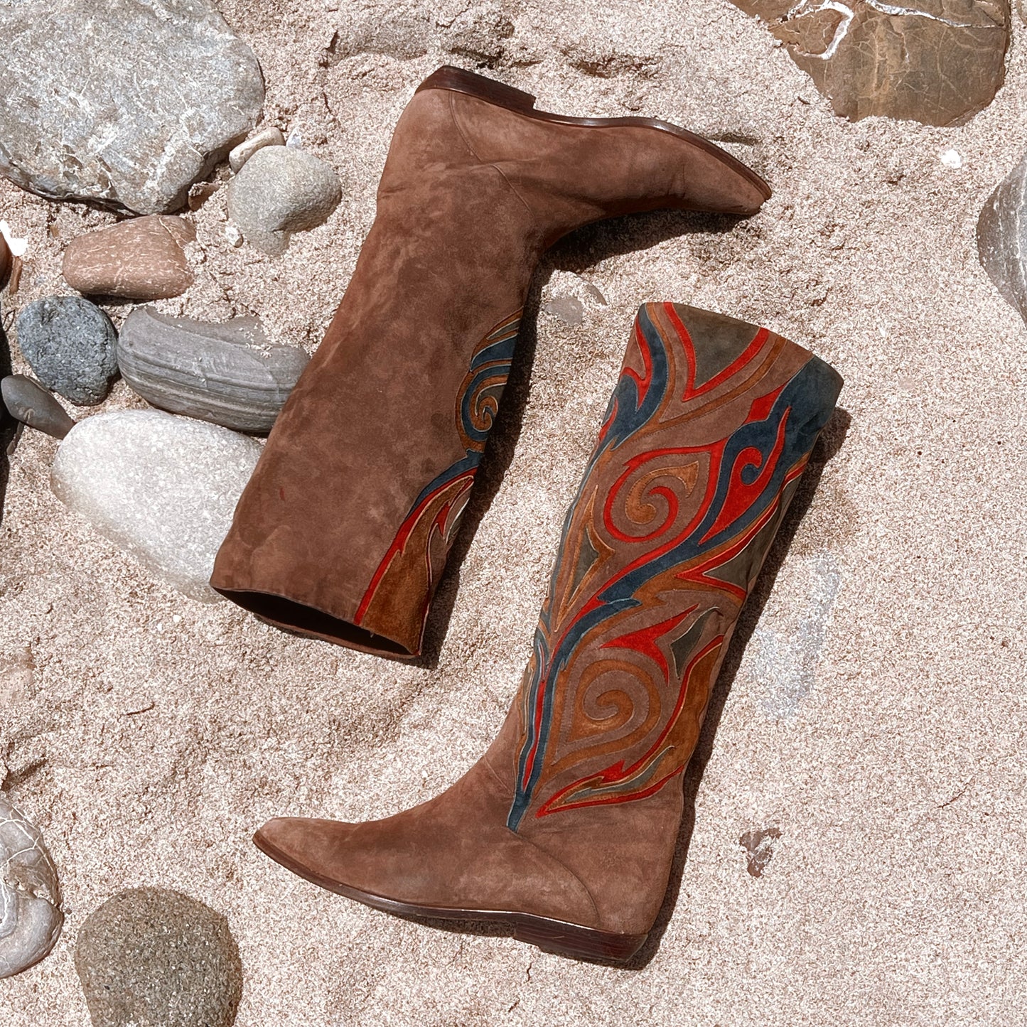 Vintage Bally Italian Suede Western Boot