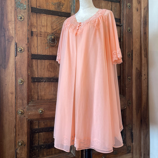 1960s Vintage Slip Bed Jacket Set