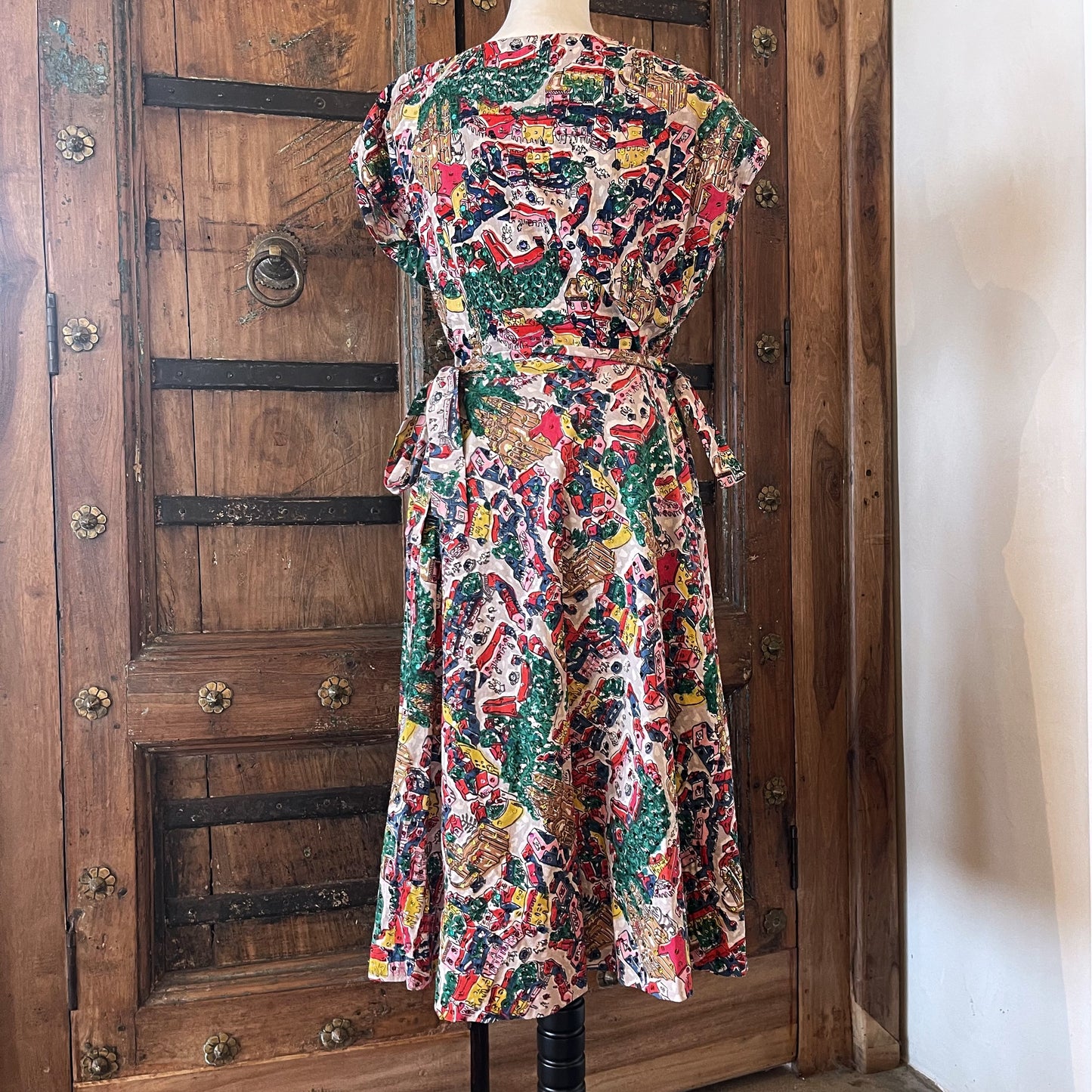 1950s Vintage Estudios Taxco Mexico Skirt Set with Sequins