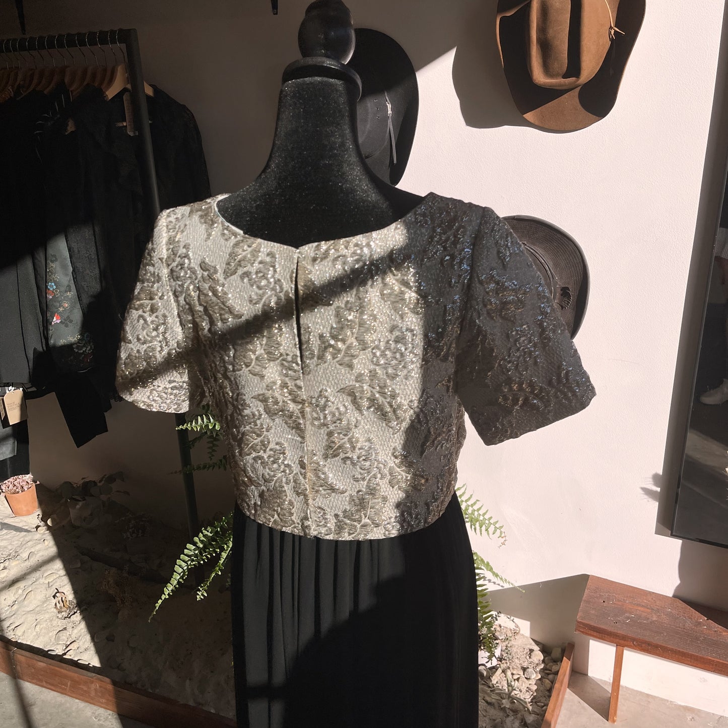 1960s Carol Brent Metallic Short Sleeve Top / Jacket