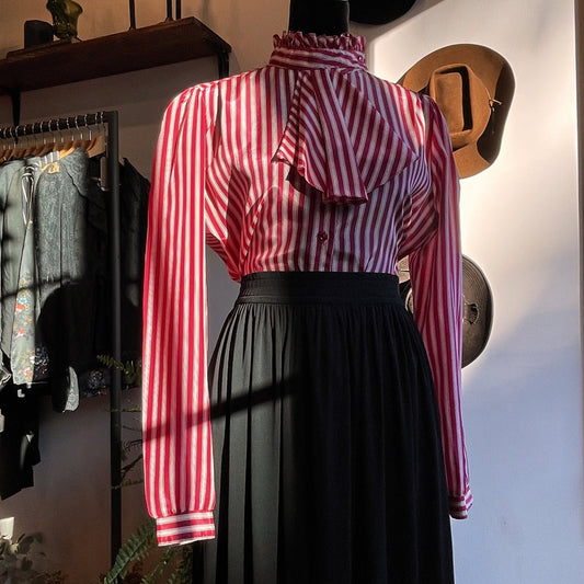 1980s Jonathan Martin Striped Blouse