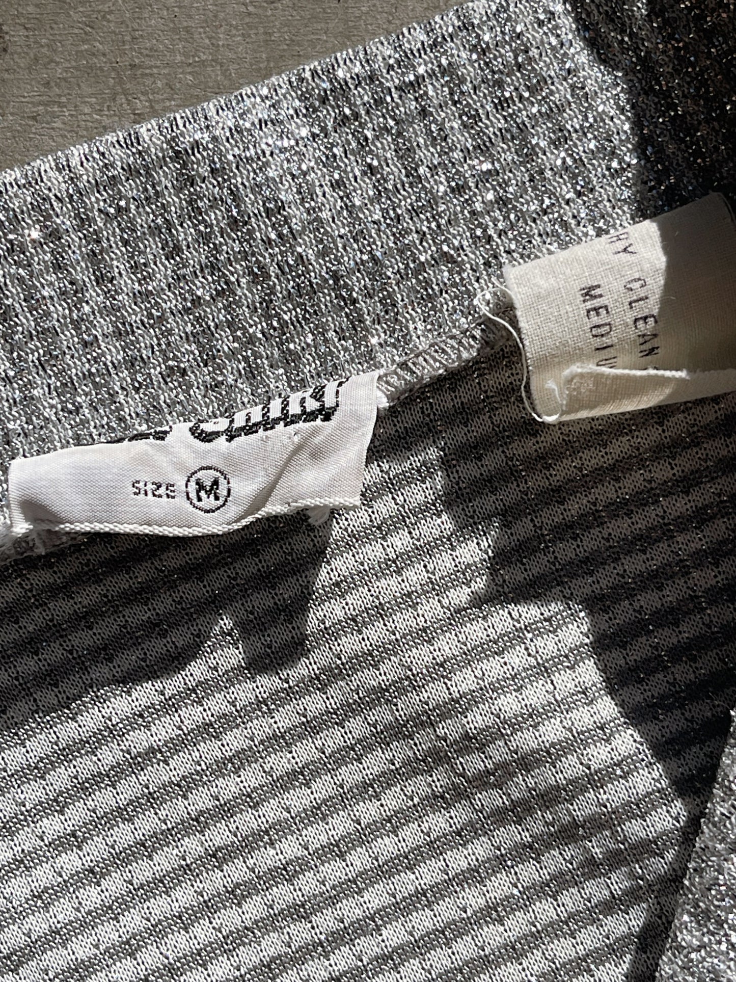 1970s Vintage Metallic Knit Bodysuit