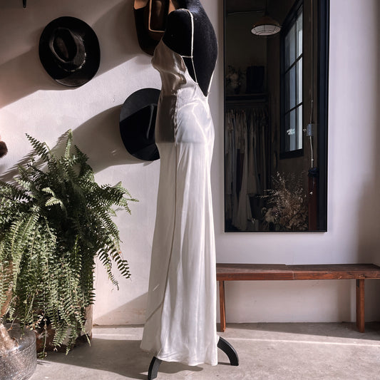 Antique Bias Cut Wedding Slip Dress