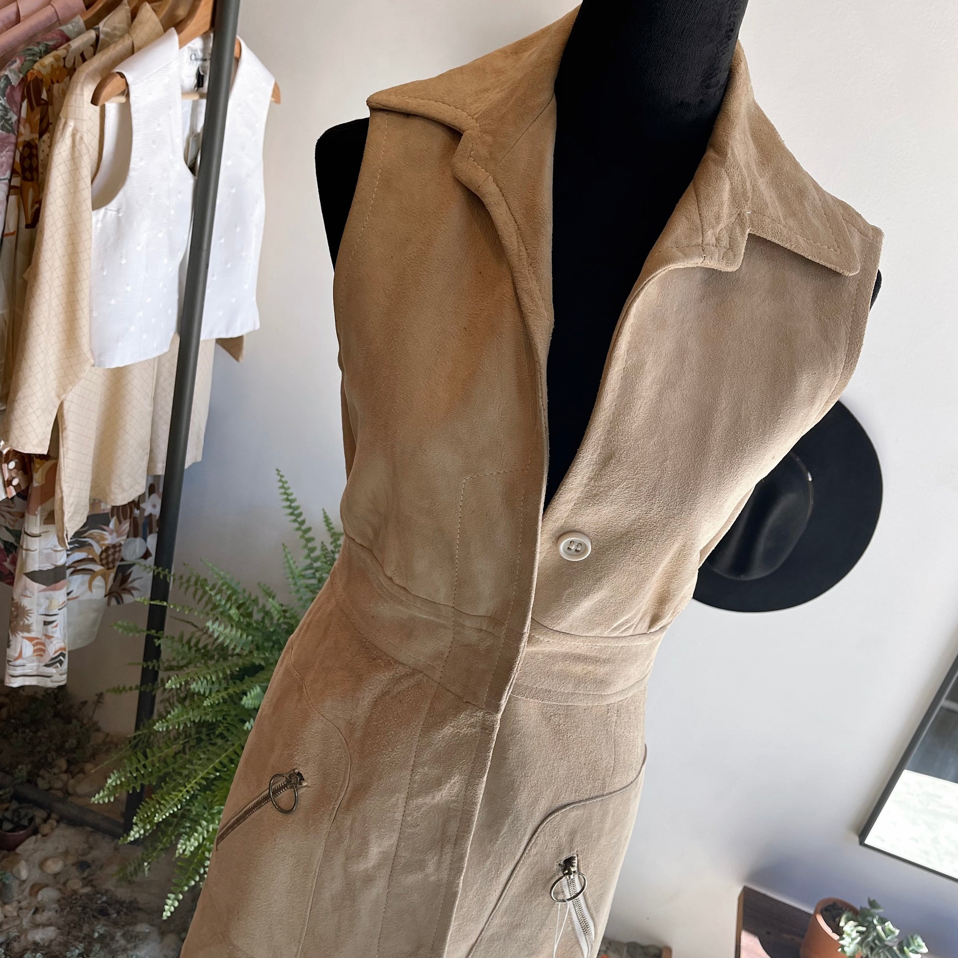 Vintage 70’s Morton Myles for Smith and Jones Suede Vest Dress - Your Vintage Neighbor