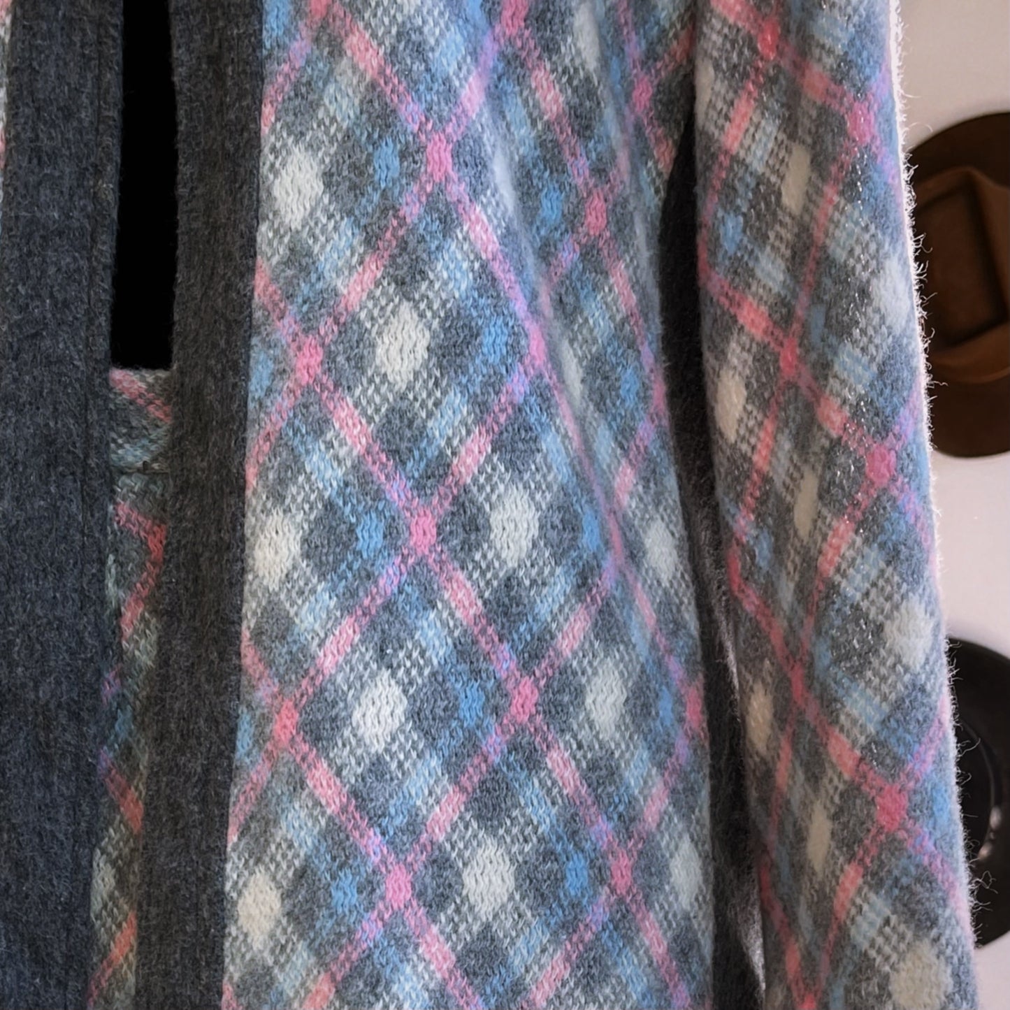 1960s Vintage Handmade Plaid Skirt Set
