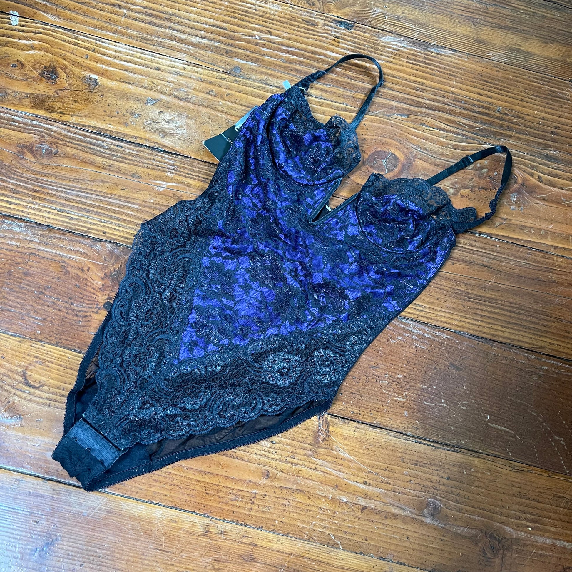 Vintage Lace and Mesh Bodysuit 80’s - SHOP EZRA