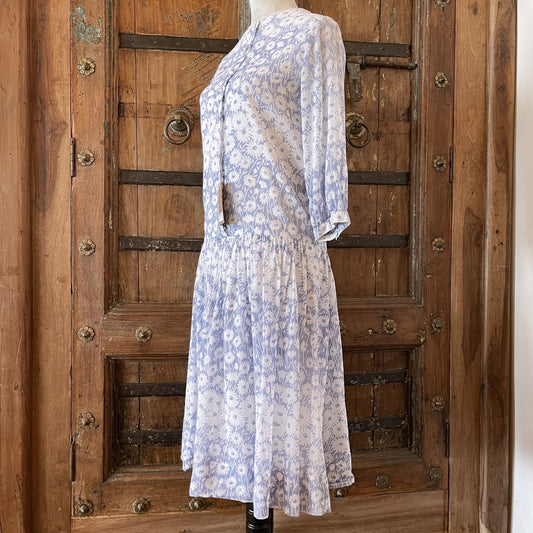 1980s Vintage Jaeger Daisy Cotton Dress