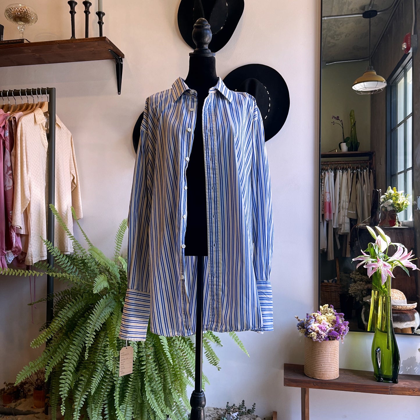 90’s Burberry’s Striped Cotton Button Up