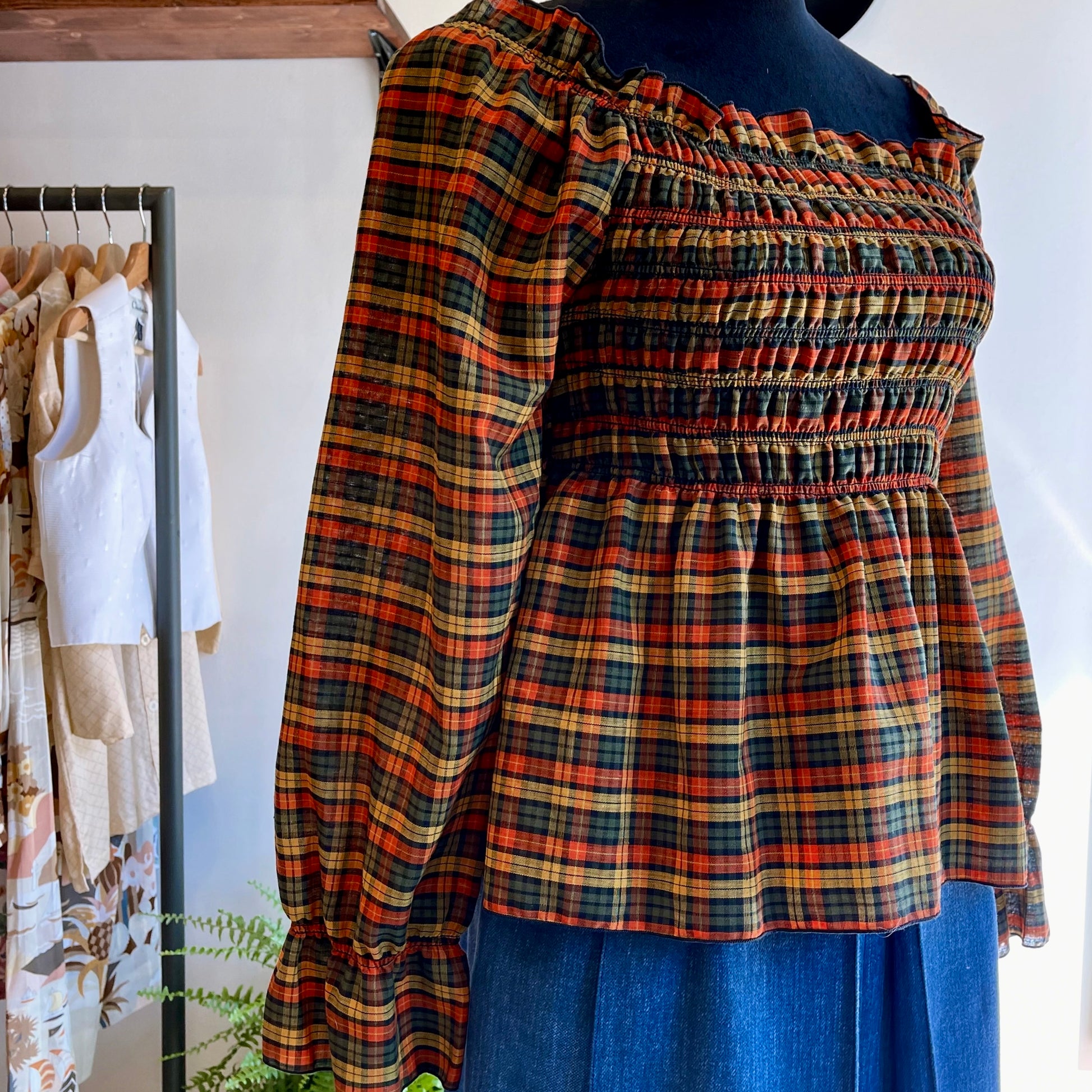 Vintage Unionmade 70’s Plaid Top - Your Vintage Neighbor