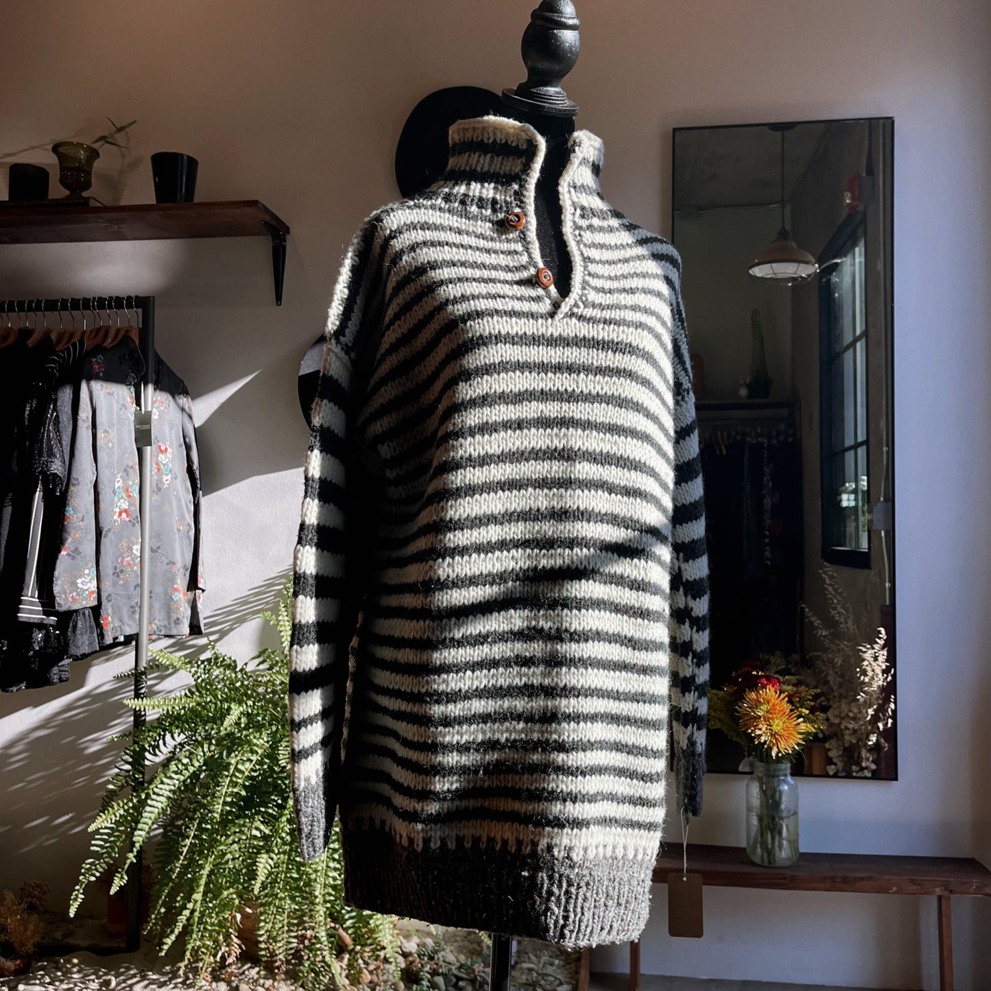 Vintage Knit Oversized Wool Sweater