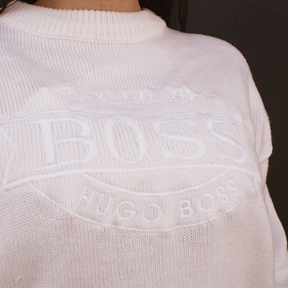 Vintage Hugo Boss Embroidered Knit 90’s - SHOP EZRA