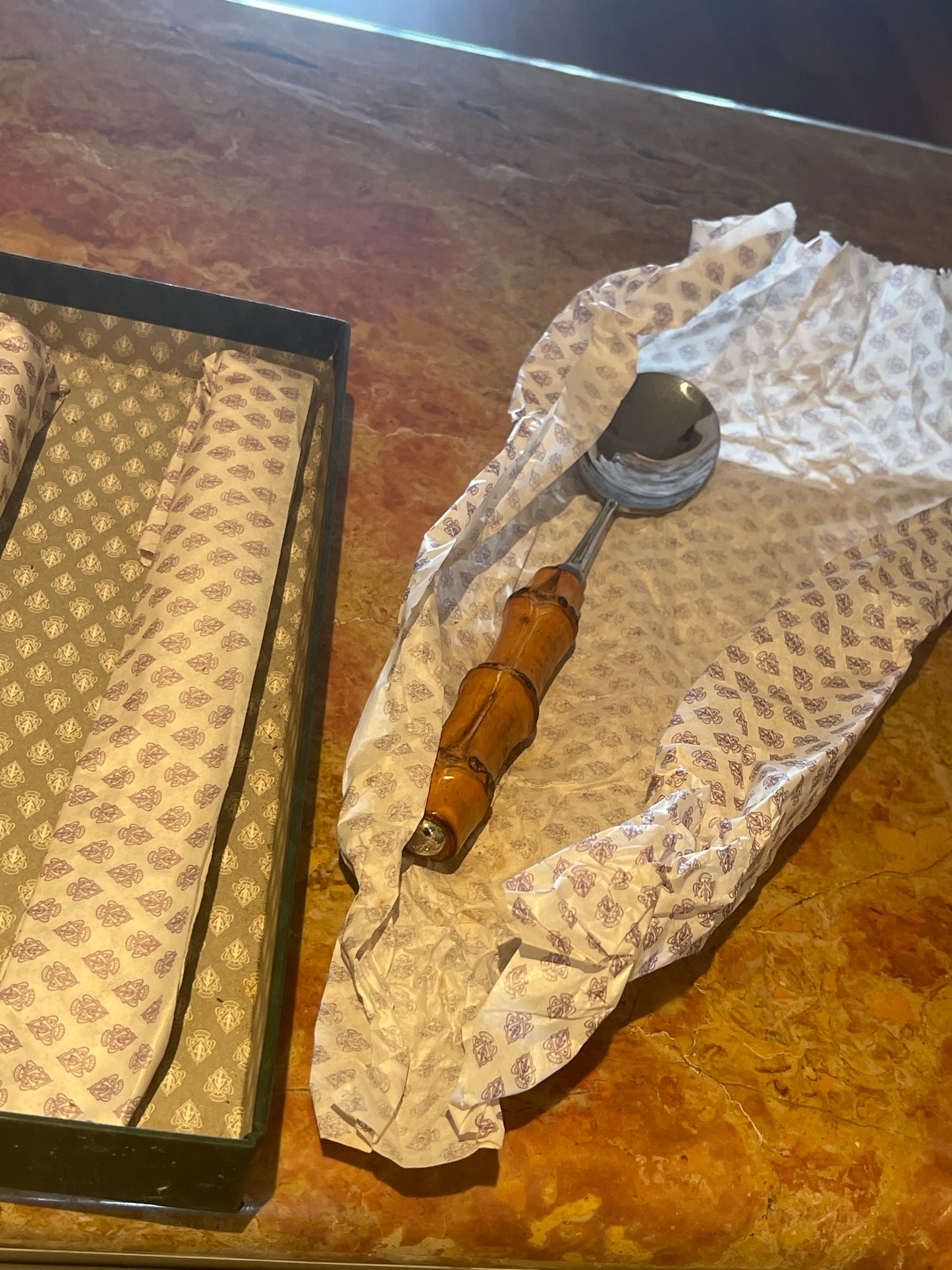 Gucci Flatware Set 42 Pieces New in Box Vintage Bamboo