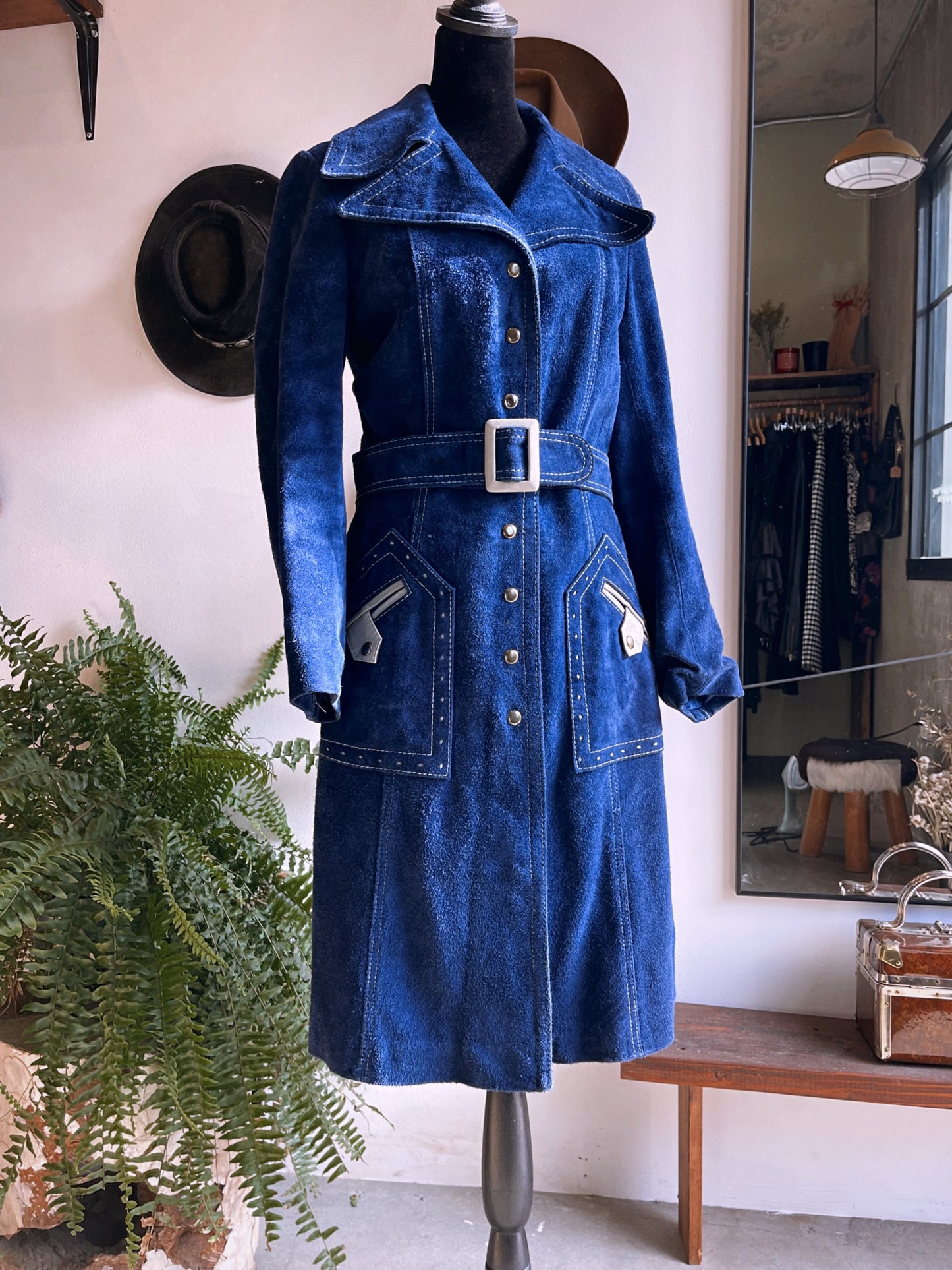 Vintage Tannery Blue Suede Jacket