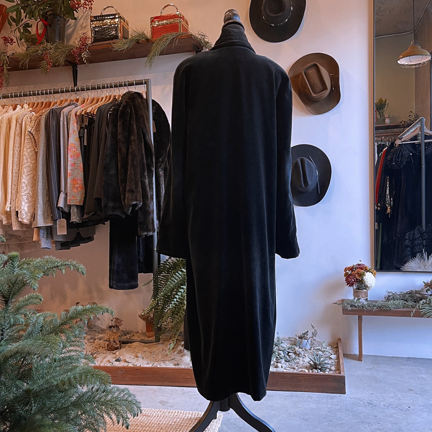 Vintage JS Collections Velvet Duster Coat