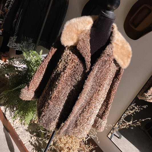 1960s Vintage Greenblatt’s Lamb and Mink Fur Coat