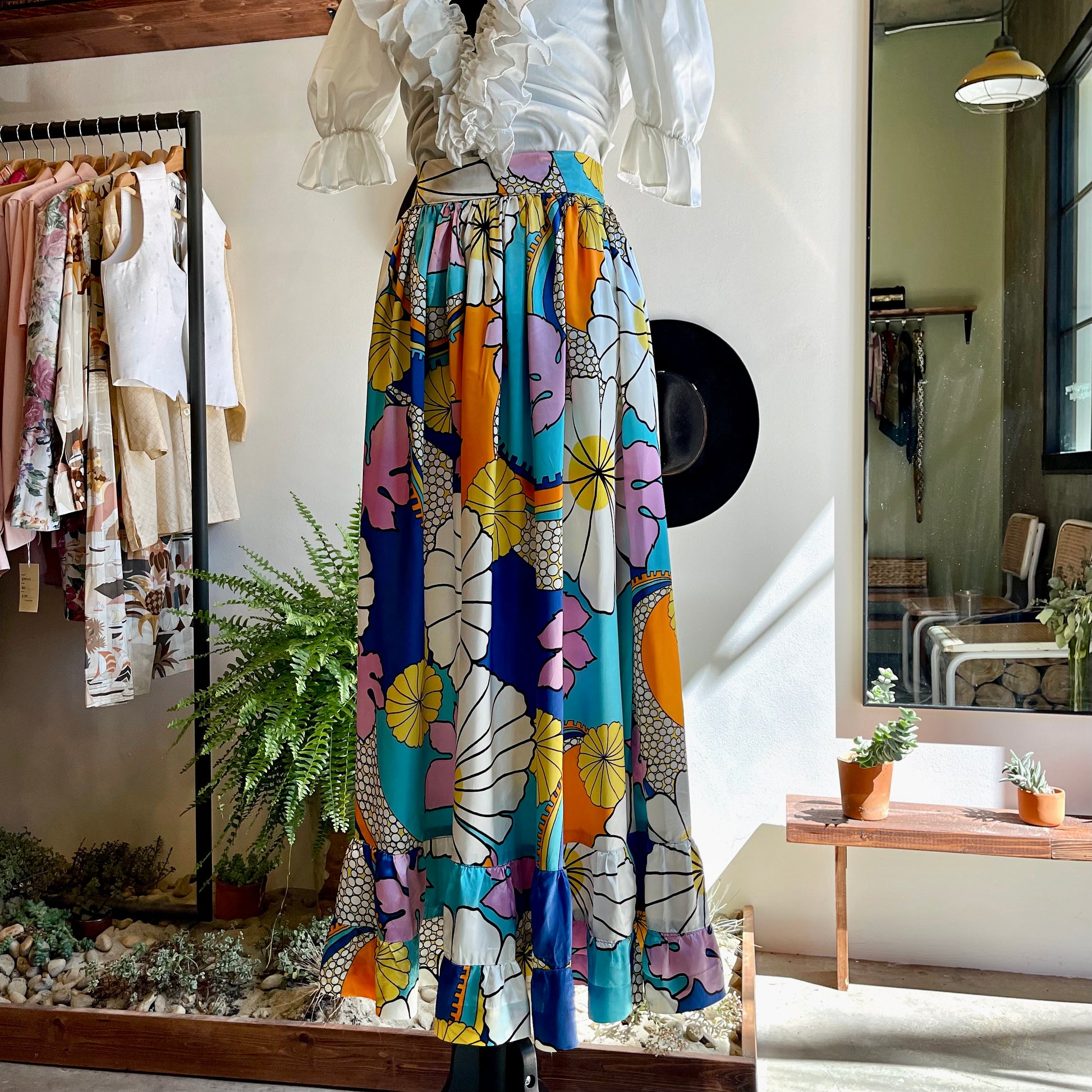 Vintage 70’s Floral Full Circle Skirt - Your Vintage Neighbor