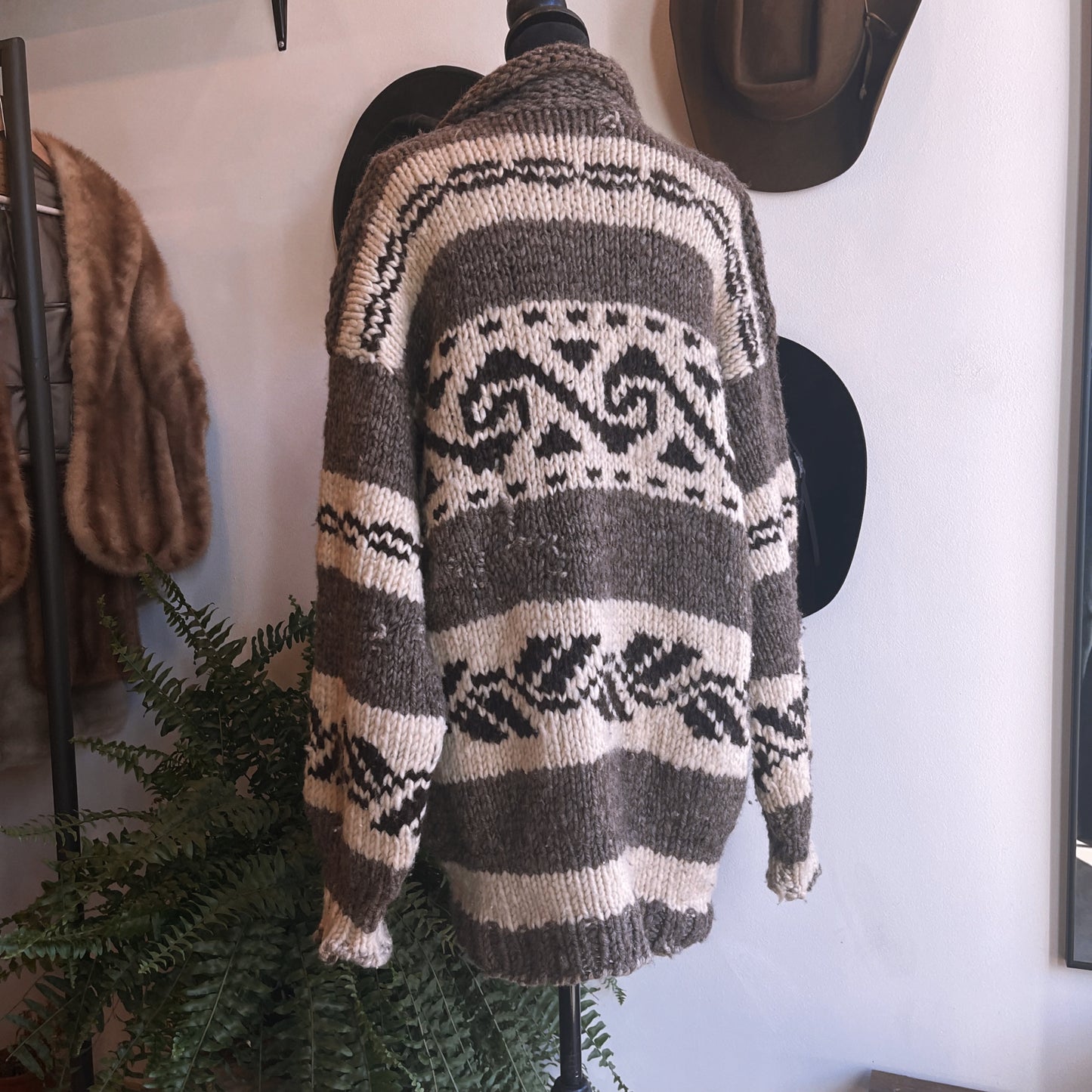 Vintage Cowichan Chunky Knit Oversized Sweater