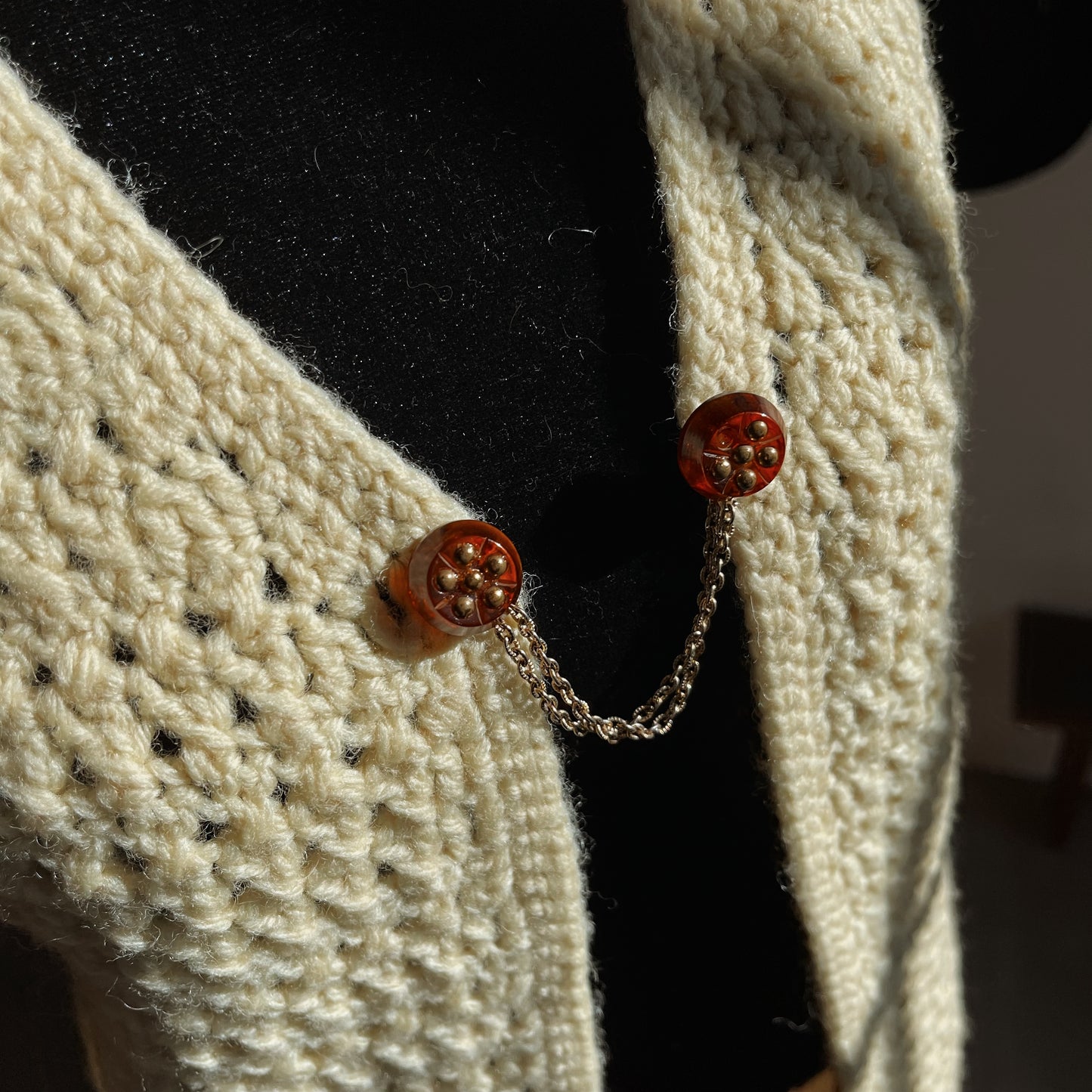 1970s Knit Vest with Chain Closure