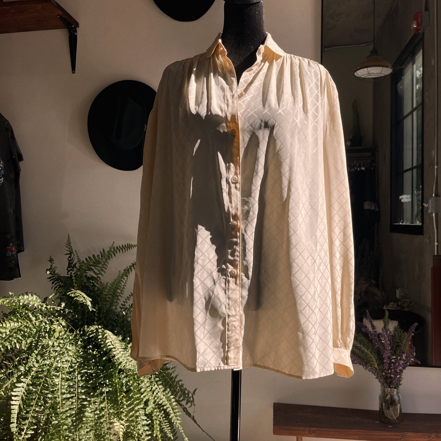 1980s Vintage I. Magnin Satin Blouse