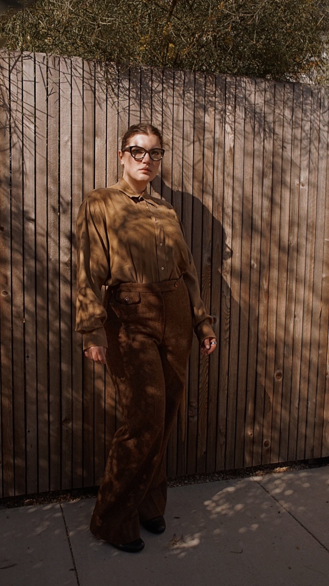 Vintage Yves Saint Laurent Button-Up Top with Embroidered YSL Pocket 80’s - SHOP EZRA