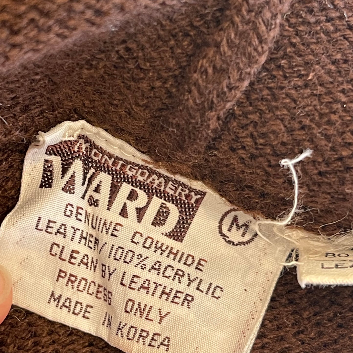 1970s Vintage Crochet Leather Patchwork Knit Sweater