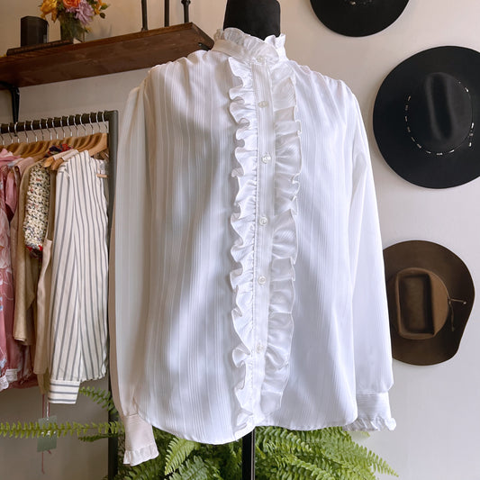 70’s Vintage Ruffle Blouse by Jon Woods New York