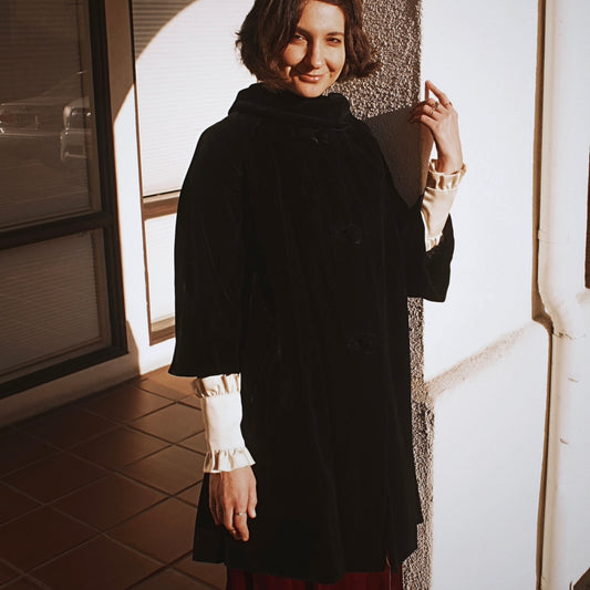 1960s Vintage Velvet Opera Coat