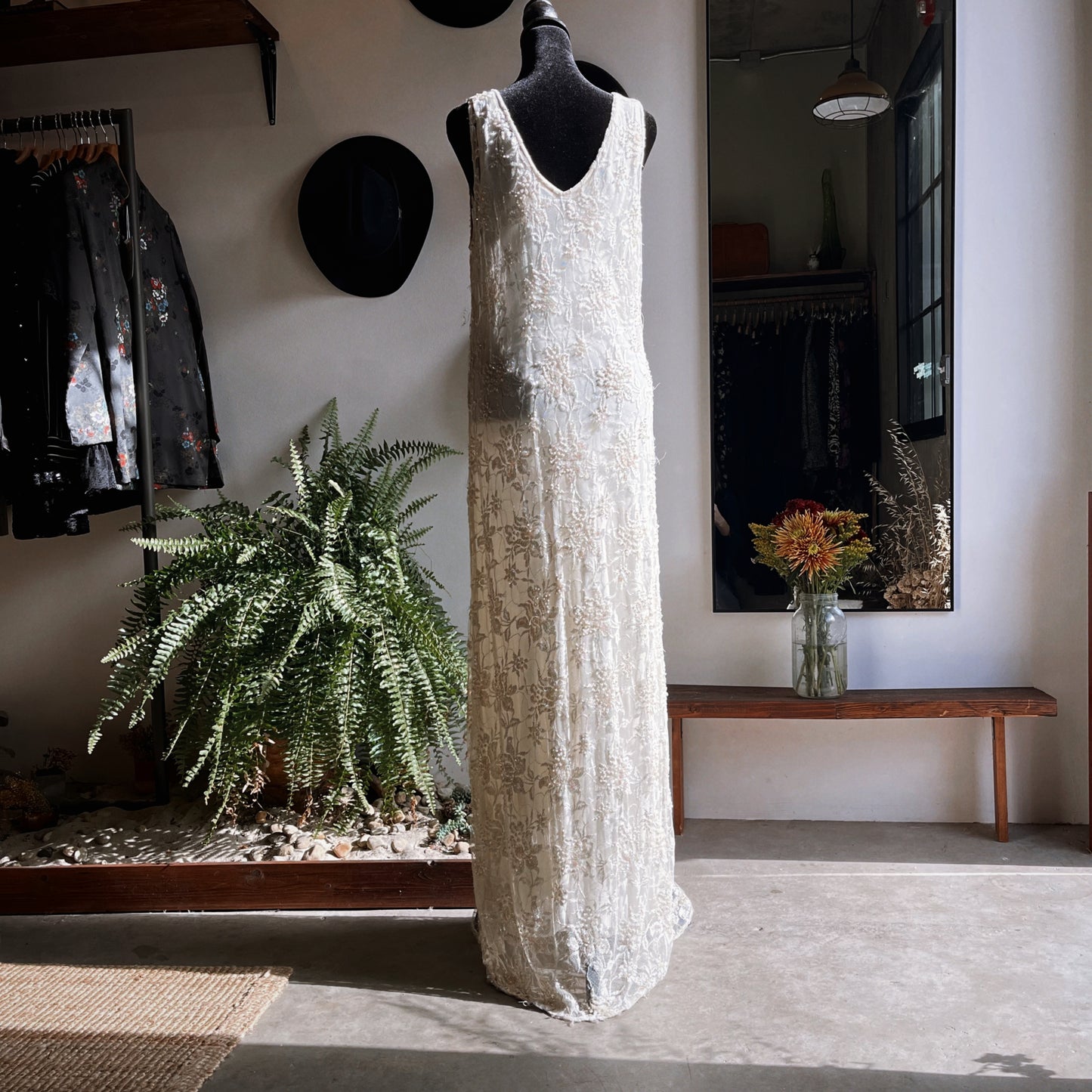 1990s Vintage Bryan Emerson Lace Slip Dress (2 Piece)