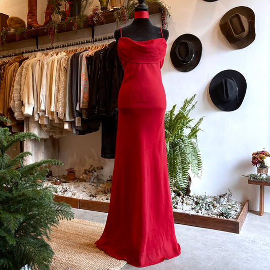 1990s Vintage Jody of California Cowl Neck Gown