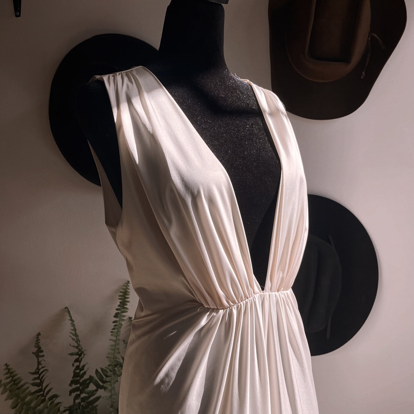 Vintage Vanity Fair Plunging Slip Dress